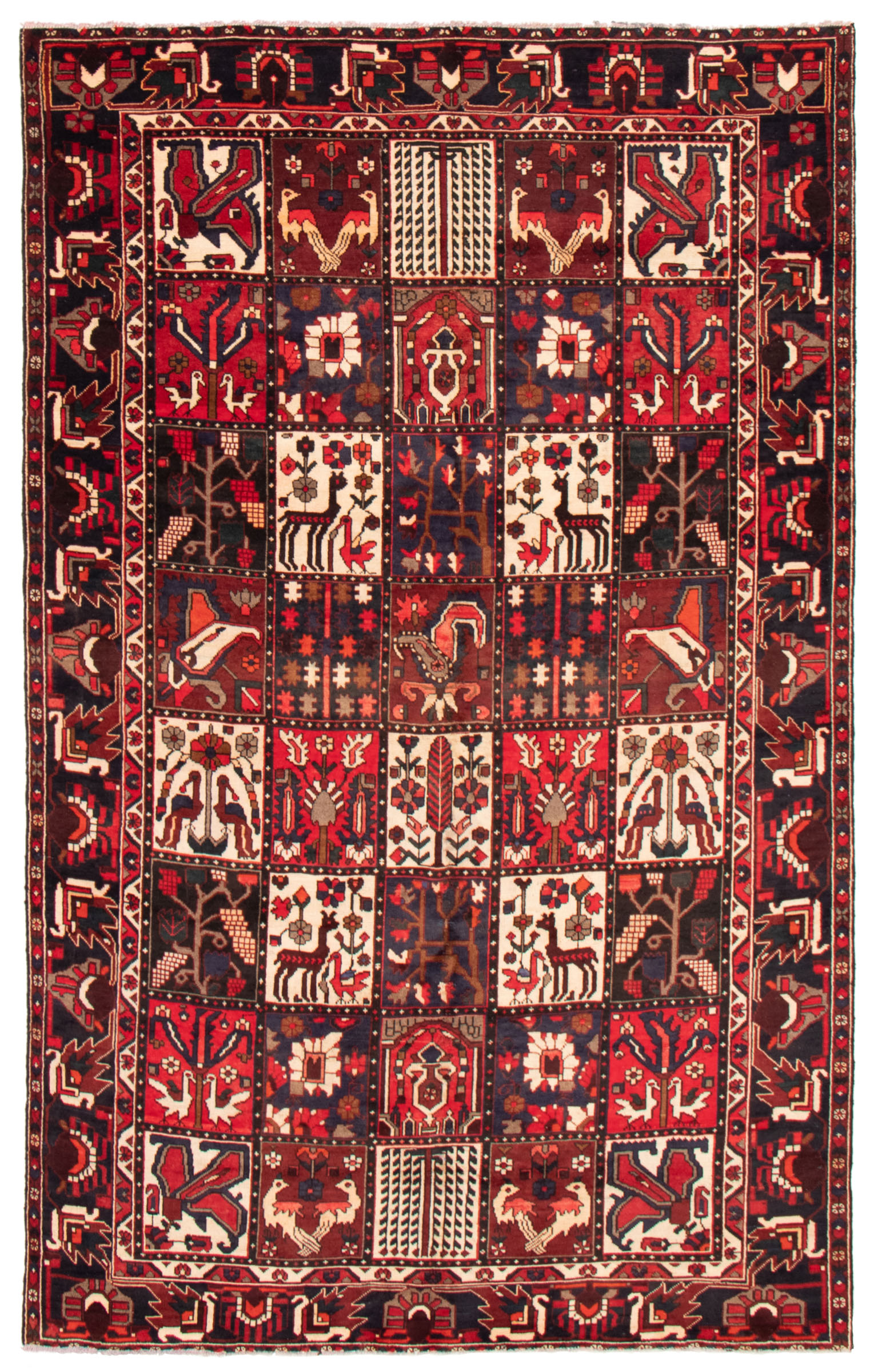 Tapis bakhtiari 6'9" x 9'10" en laine