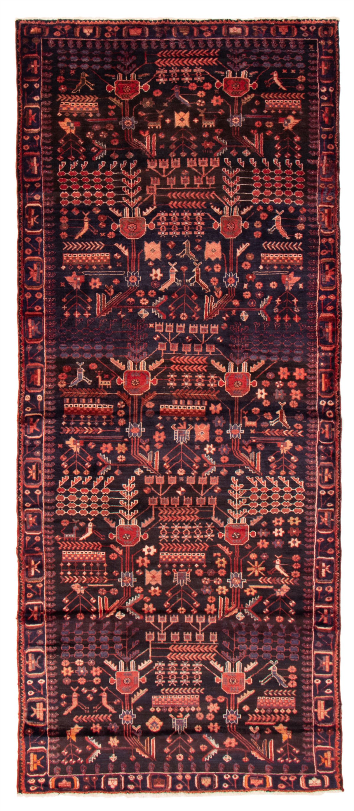 Persian Hamadan 5'3" x 12'8" Hand-knotted Wool Rug 