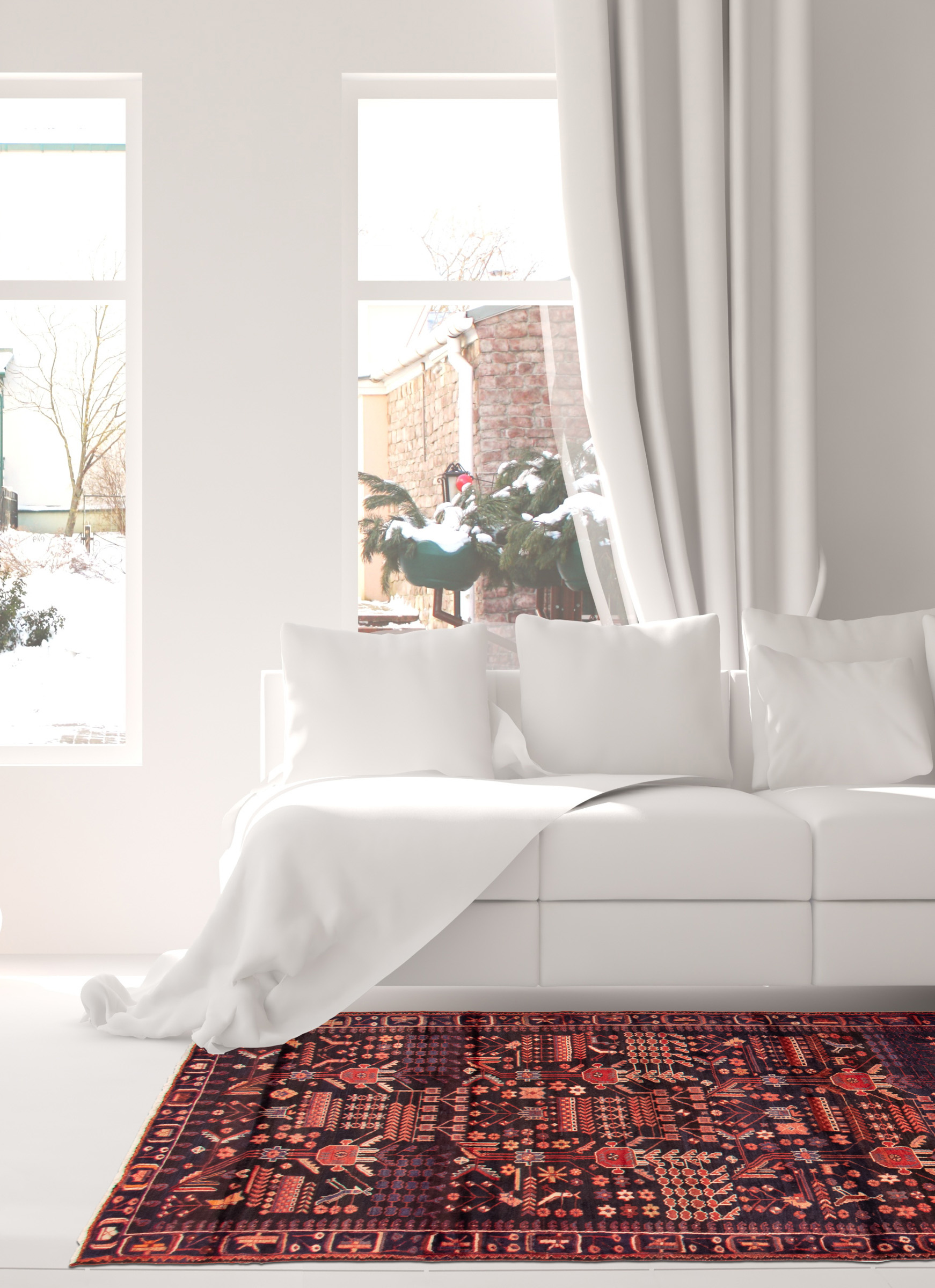 Persian Hamadan 5'3" x 12'8" Hand-knotted Wool Rug 