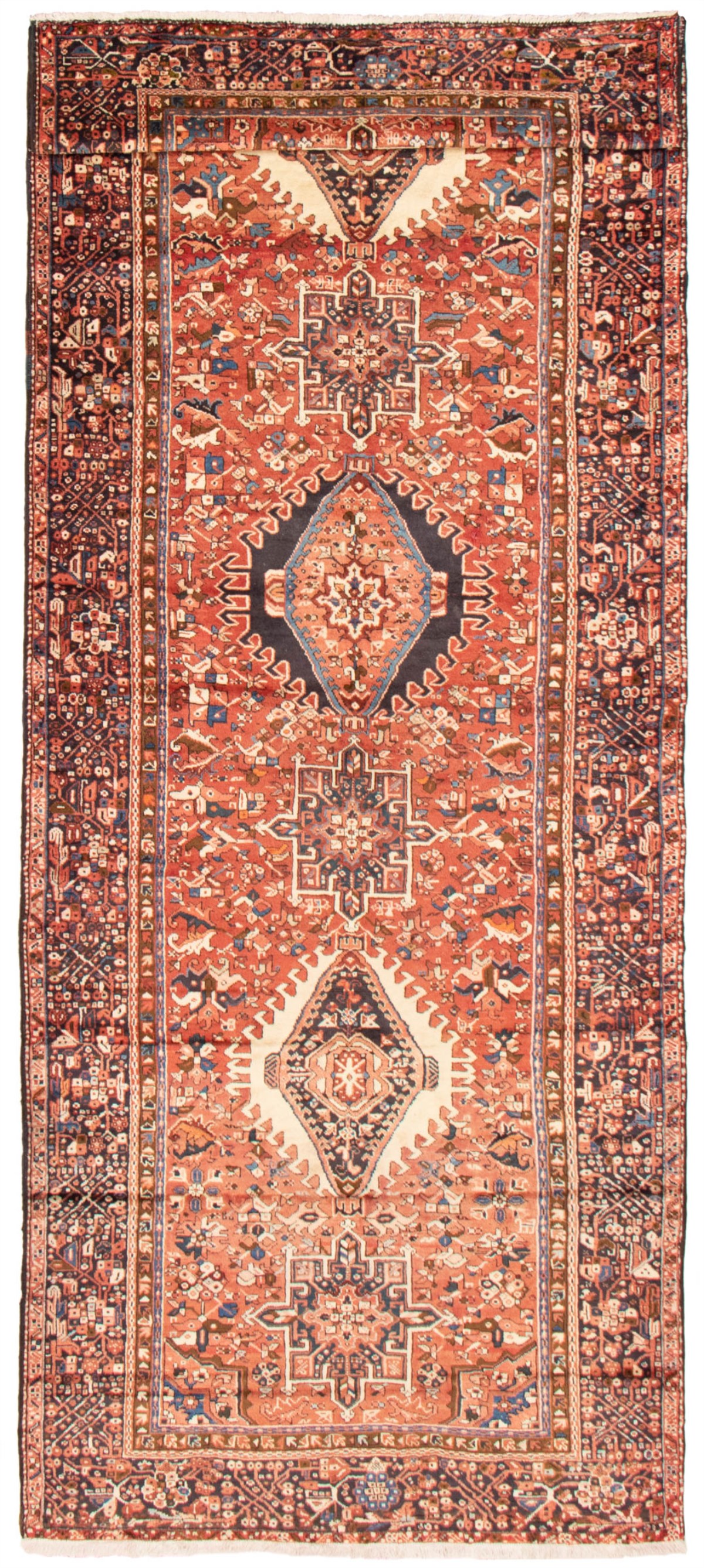 Persian Gharajeh 5'3" x 14'2" Hand-knotted Wool Rug 