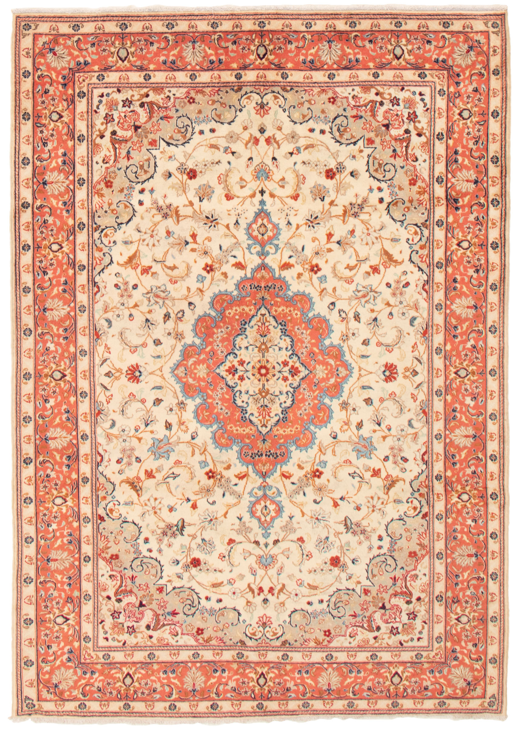 Tapis yazd 6'7" x 9'5" en laine