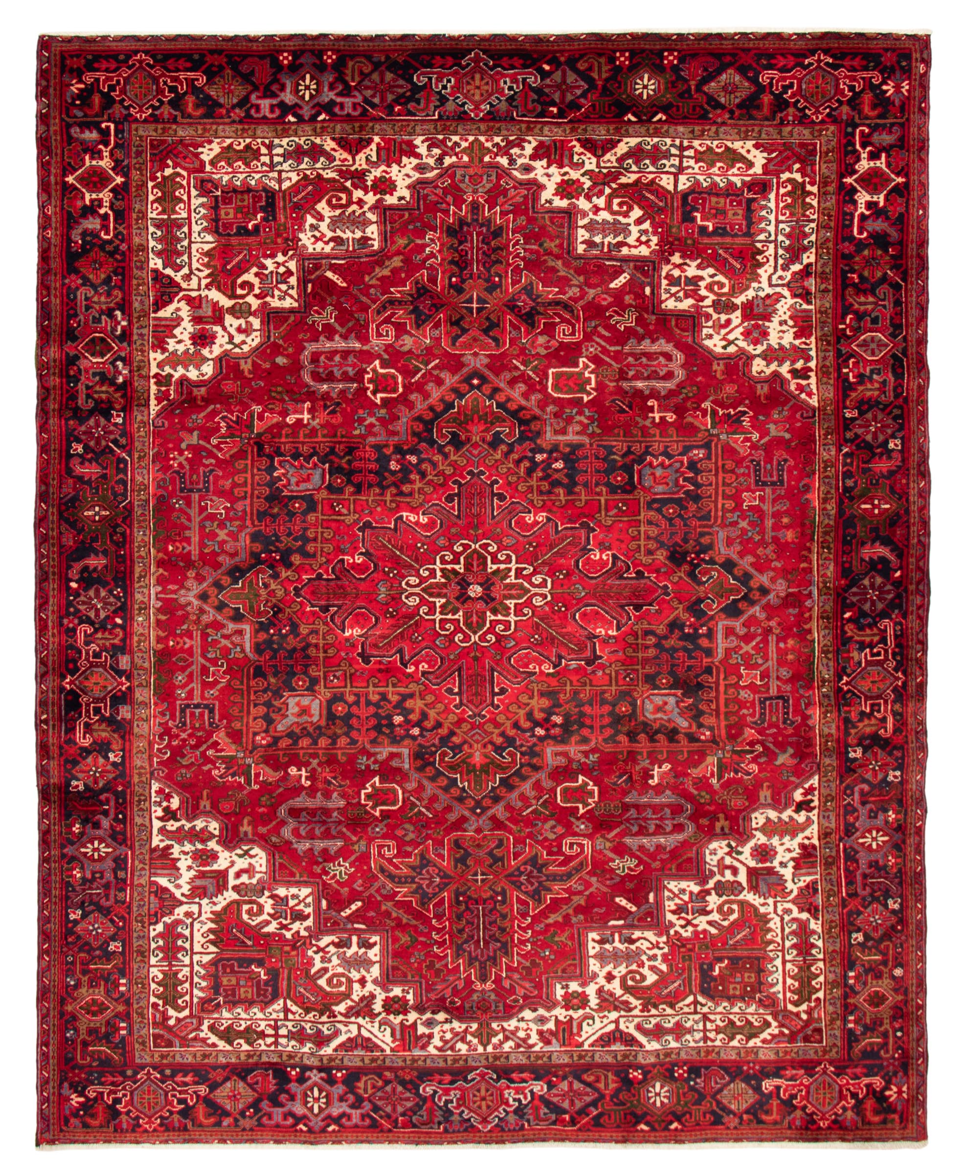 Persian Heriz 10'3" x 12'7" Hand-knotted Wool Rug 
