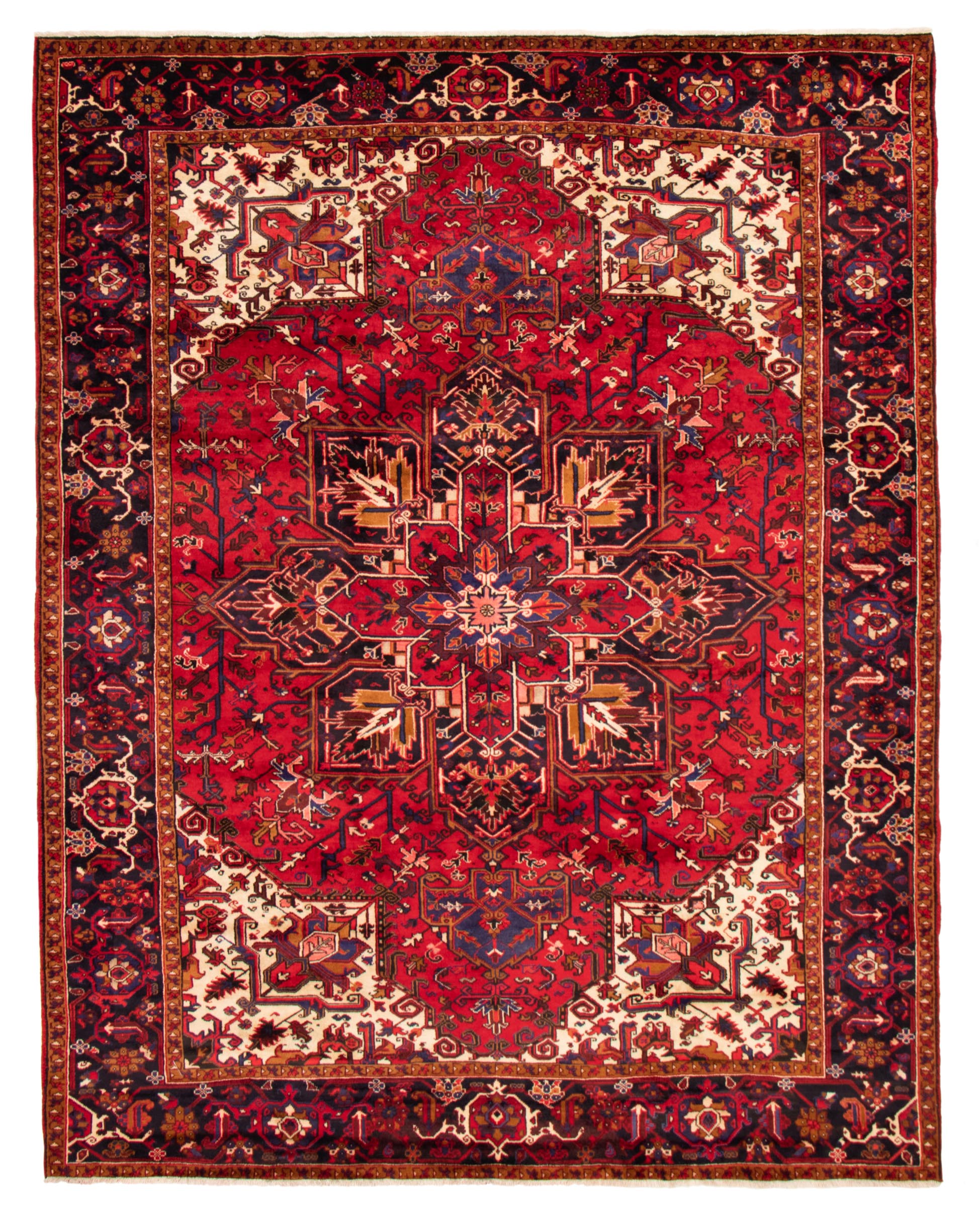 Persian Heriz 9'8" x 12'5" Hand-knotted Wool Rug 