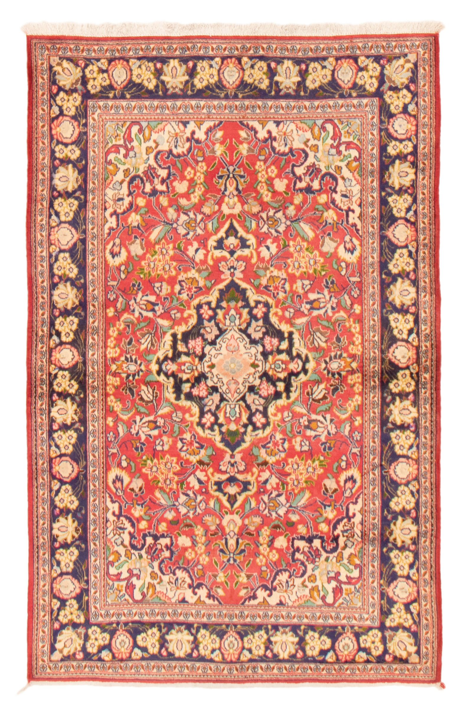 Persian Saveh 4'5" x 6'9" Hand-knotted Wool Rug 