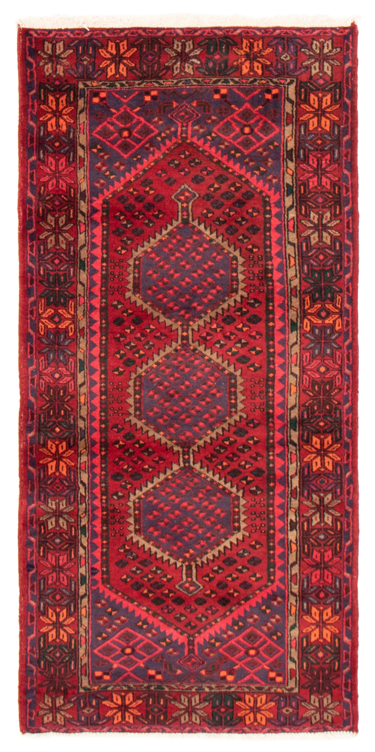 Persian Hamadan 3'4" x 6'11" Hand-knotted Wool Rug 