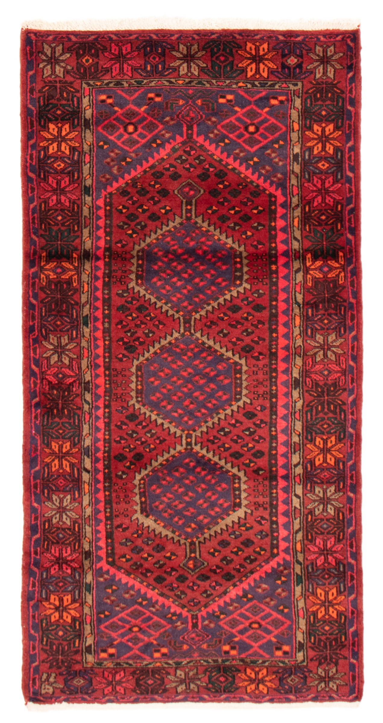 Persian Hamadan 3'4" x 6'8" Hand-knotted Wool Rug 