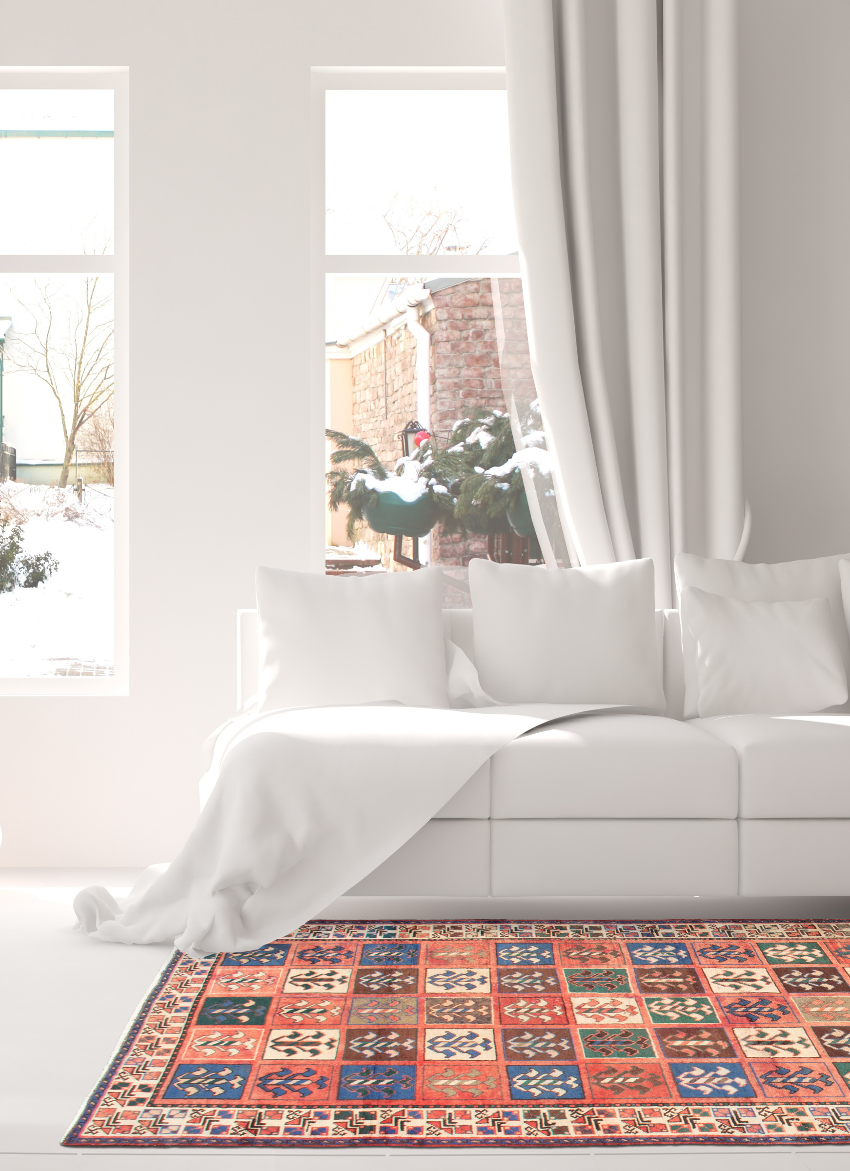 Tapis relance 4'7" x 9'0" en laine