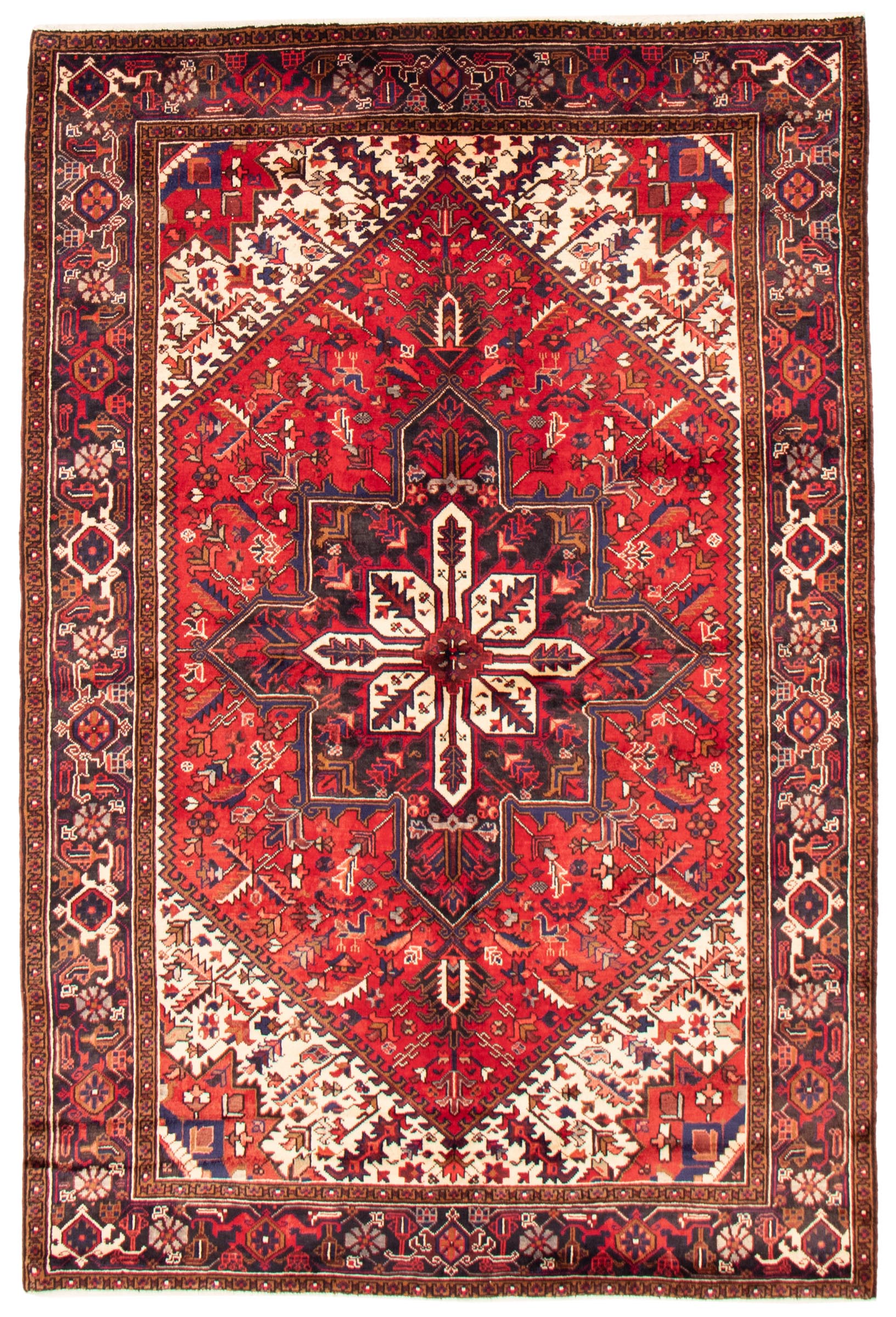 Tapis heriz persan 6'8" x 9'8" en laine