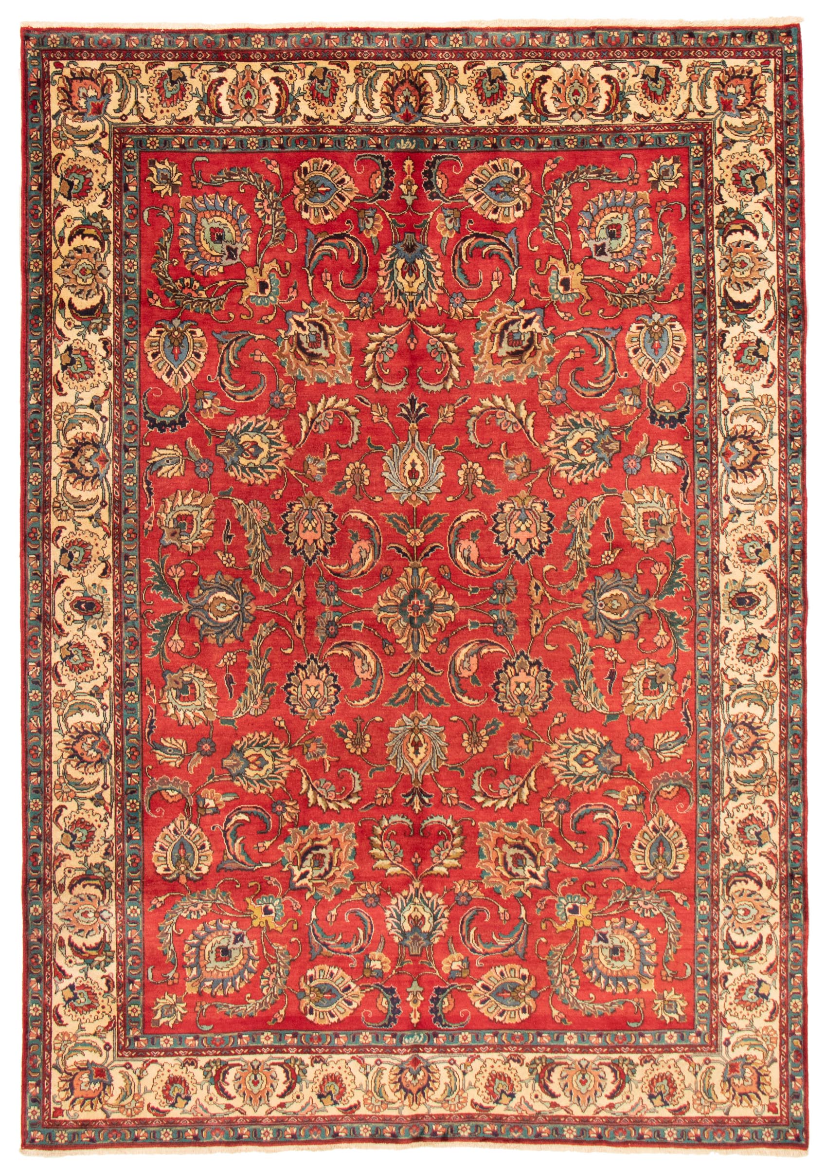 Persian Tabriz 7'10" x 11'6" Hand-knotted Wool Rug 