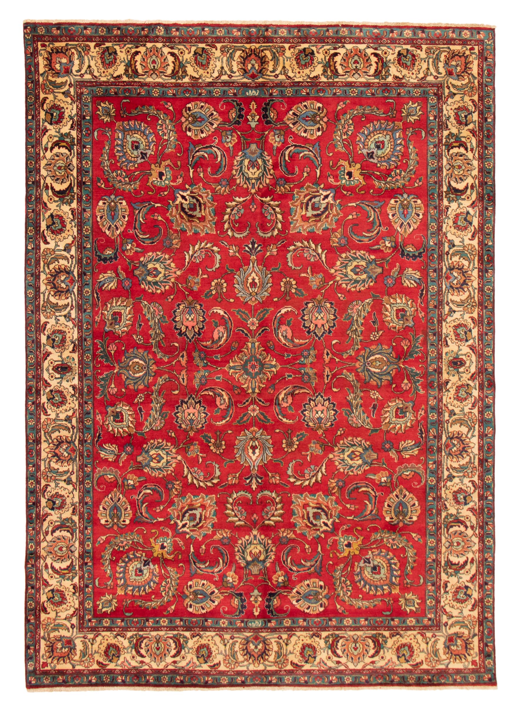 Persian Tabriz 8'1" x 11'7" Hand-knotted Wool Rug 