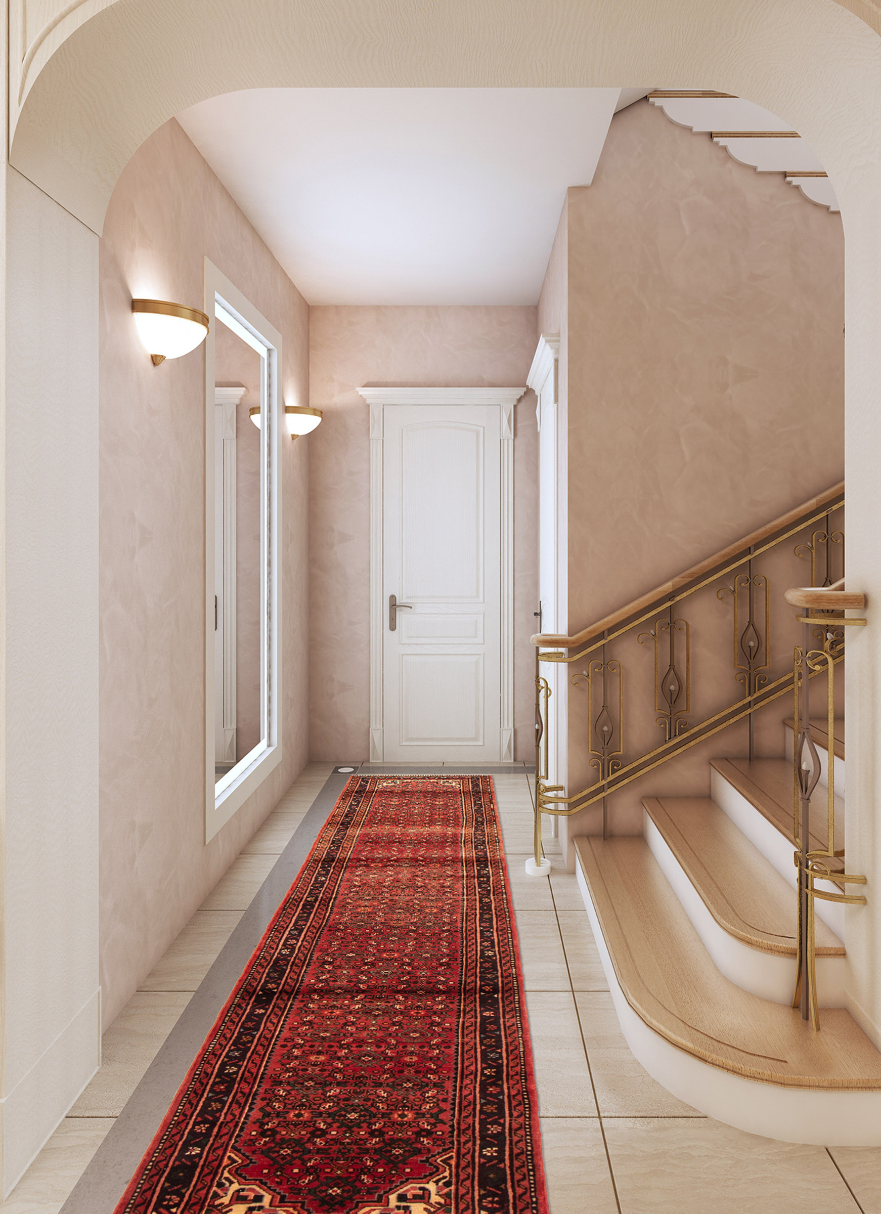 Persian Hosseinabad 2'11" x 12'10" Hand-knotted Wool Rug 