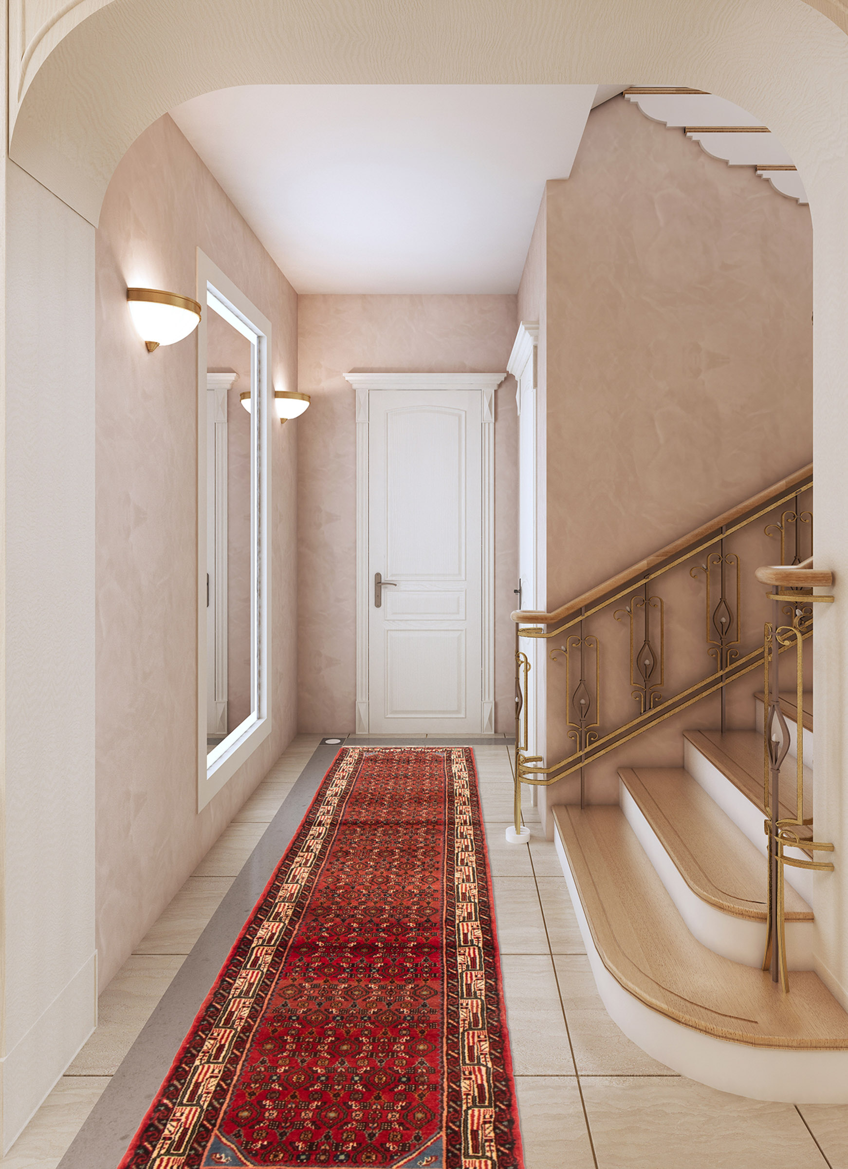 Persian Hamadan 2'10" x 12'4" Hand-knotted Wool Rug 