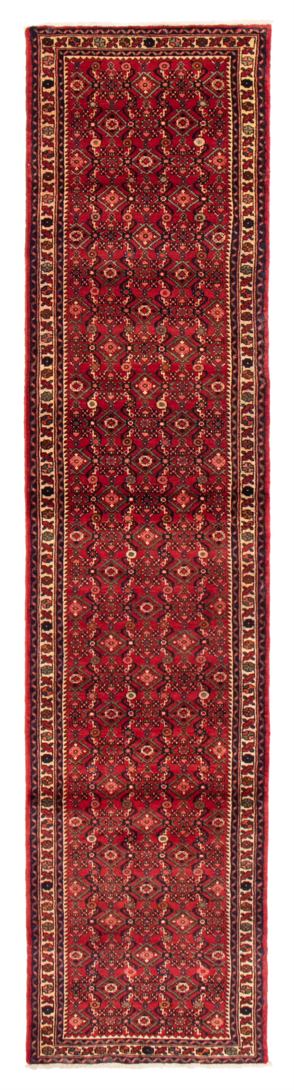 Persian Hosseinabad 2'6" x 12'7" Hand-knotted Wool Rug 