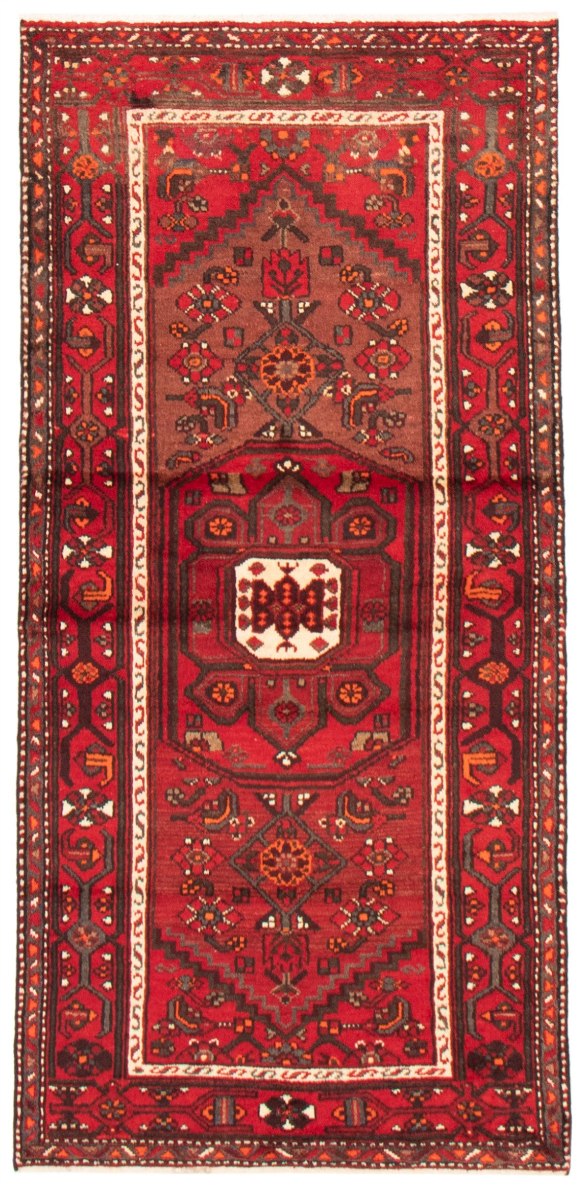 Persian Hamadan 3'2" x 6'9" Hand-knotted Wool Rug 