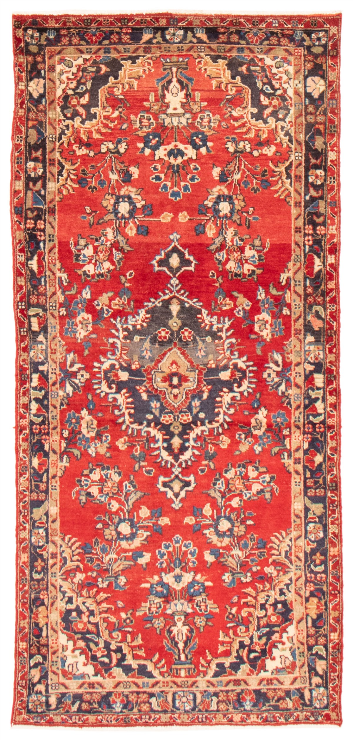 Persian Hamadan 3'6" x 7'9" Hand-knotted Wool Rug 