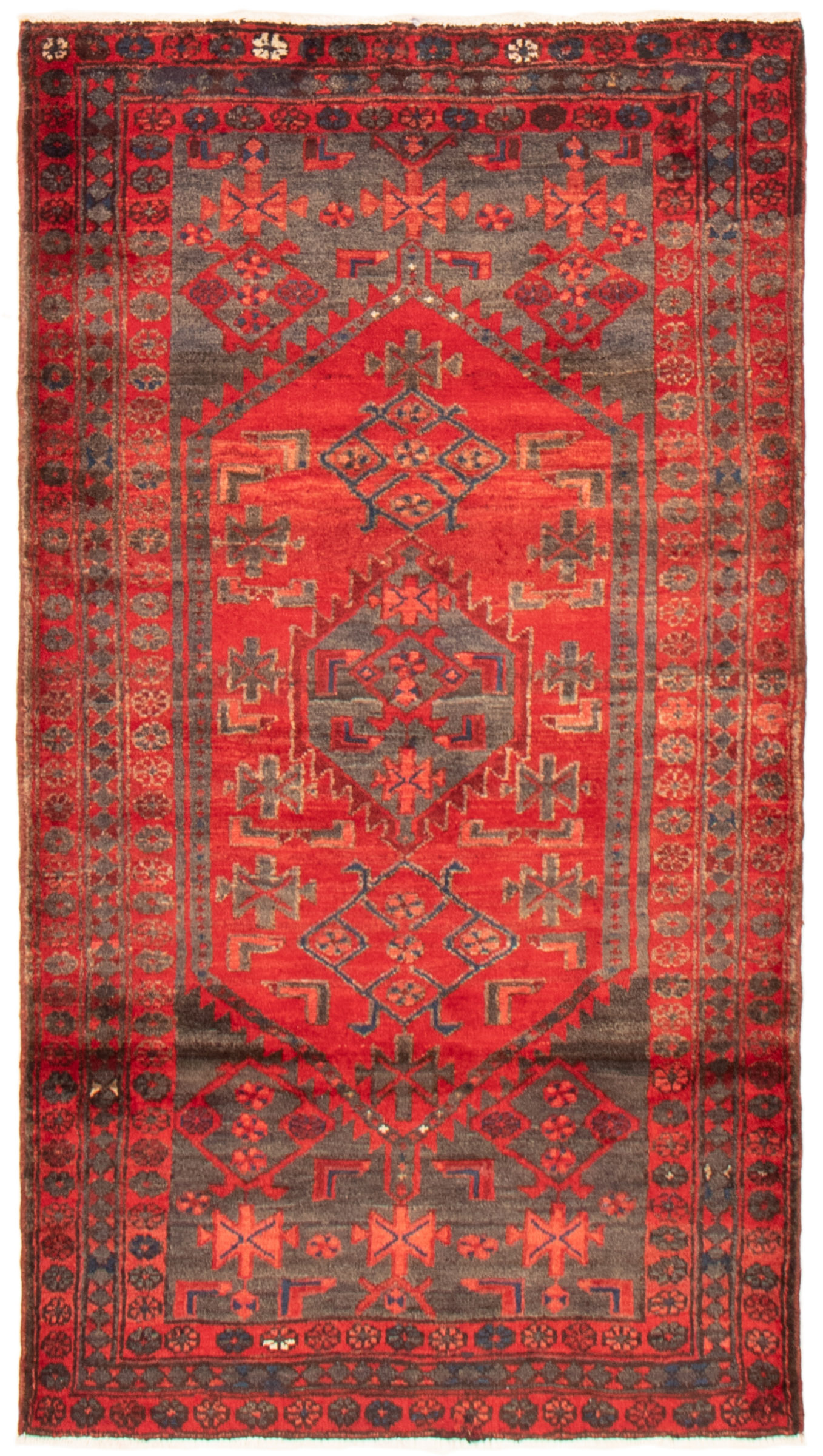 Persian Hamadan 3'8" x 6'8" Hand-knotted Wool Rug 