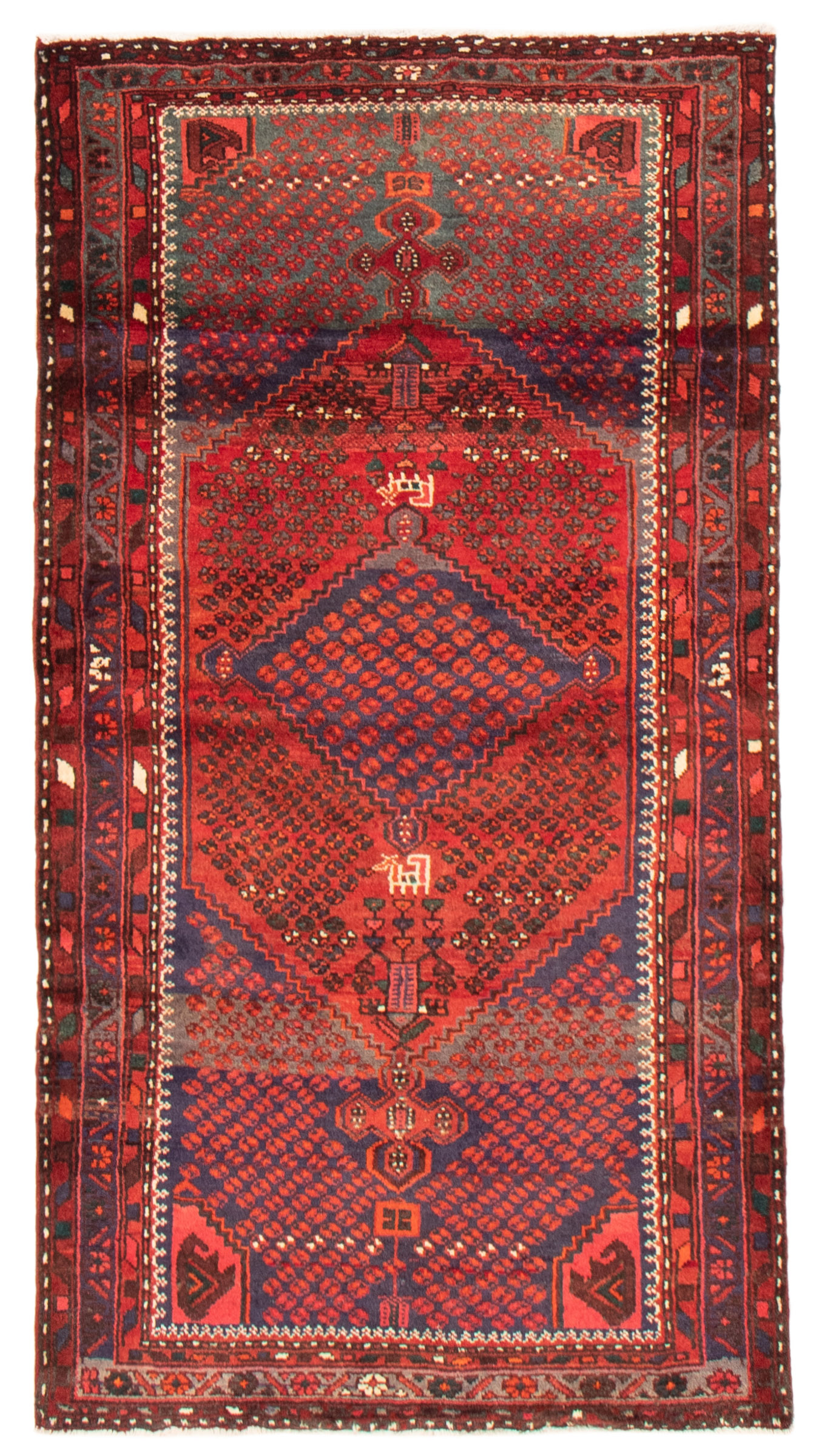 Persian Hamadan 3'6" x 6'7" Hand-knotted Wool Rug 