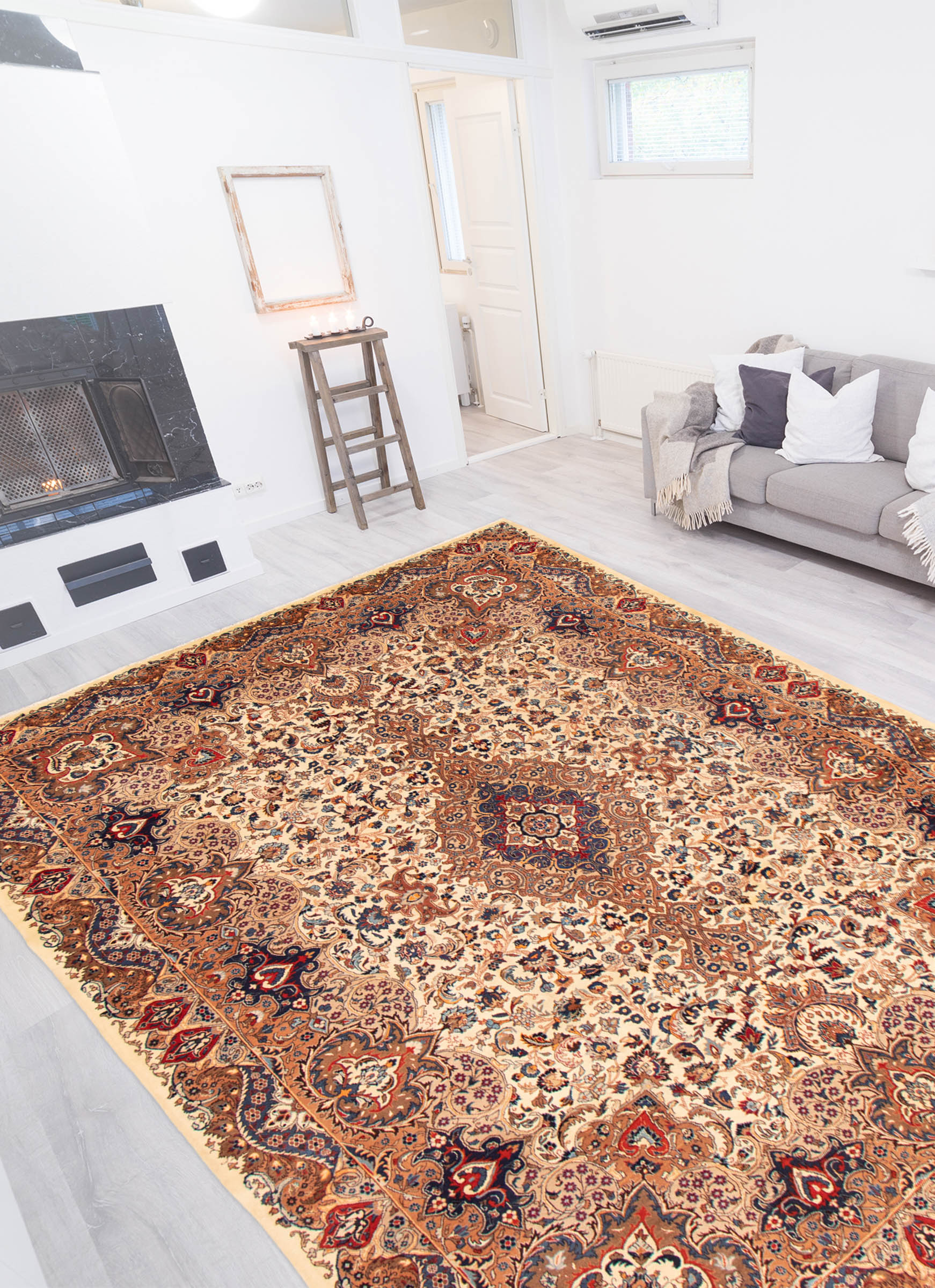 Persian Kashmar 9'10" x 13'6" Hand-knotted Wool Rug 