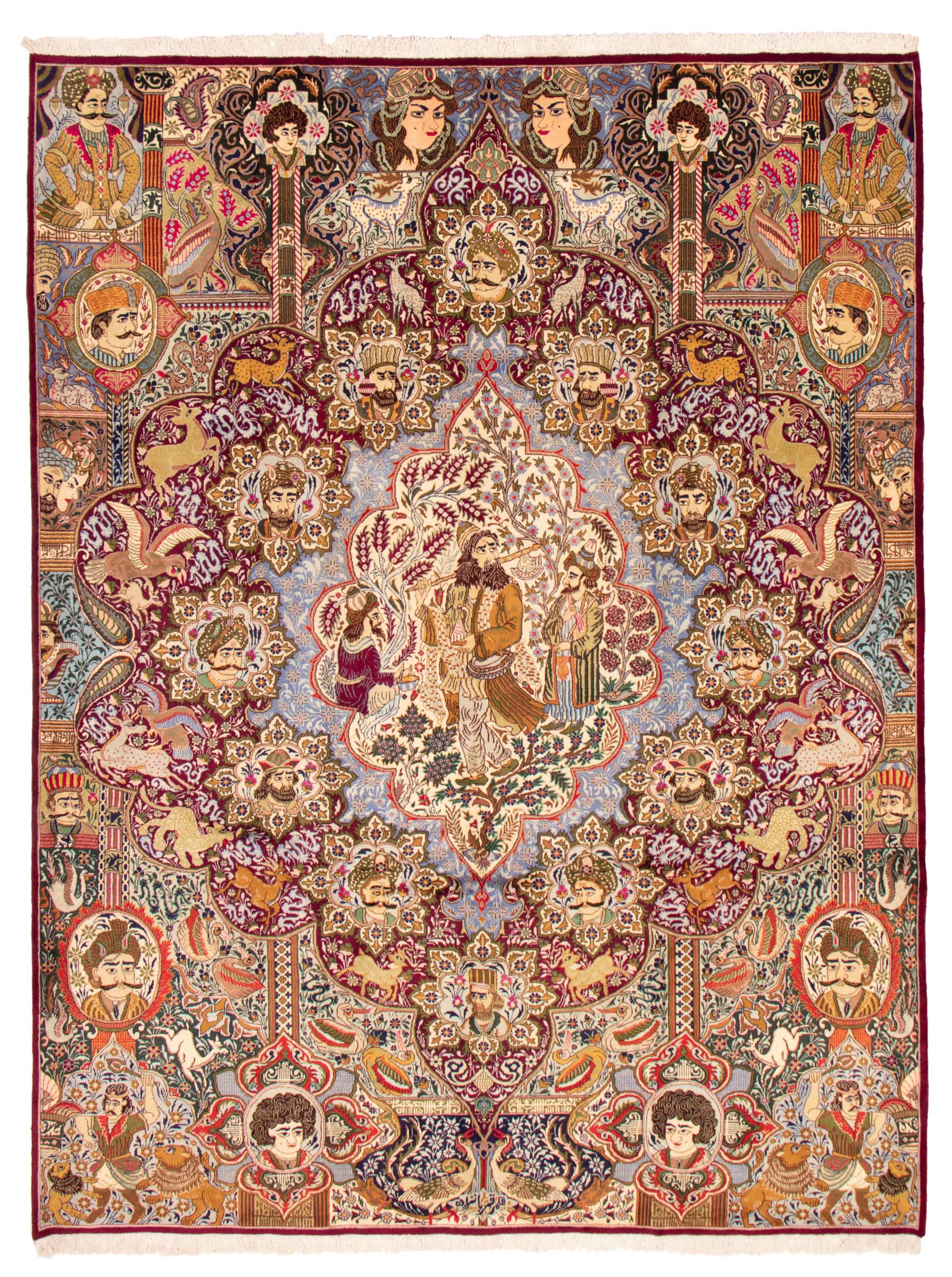 Tapis kashmar 9'9" x 13'0" en laine