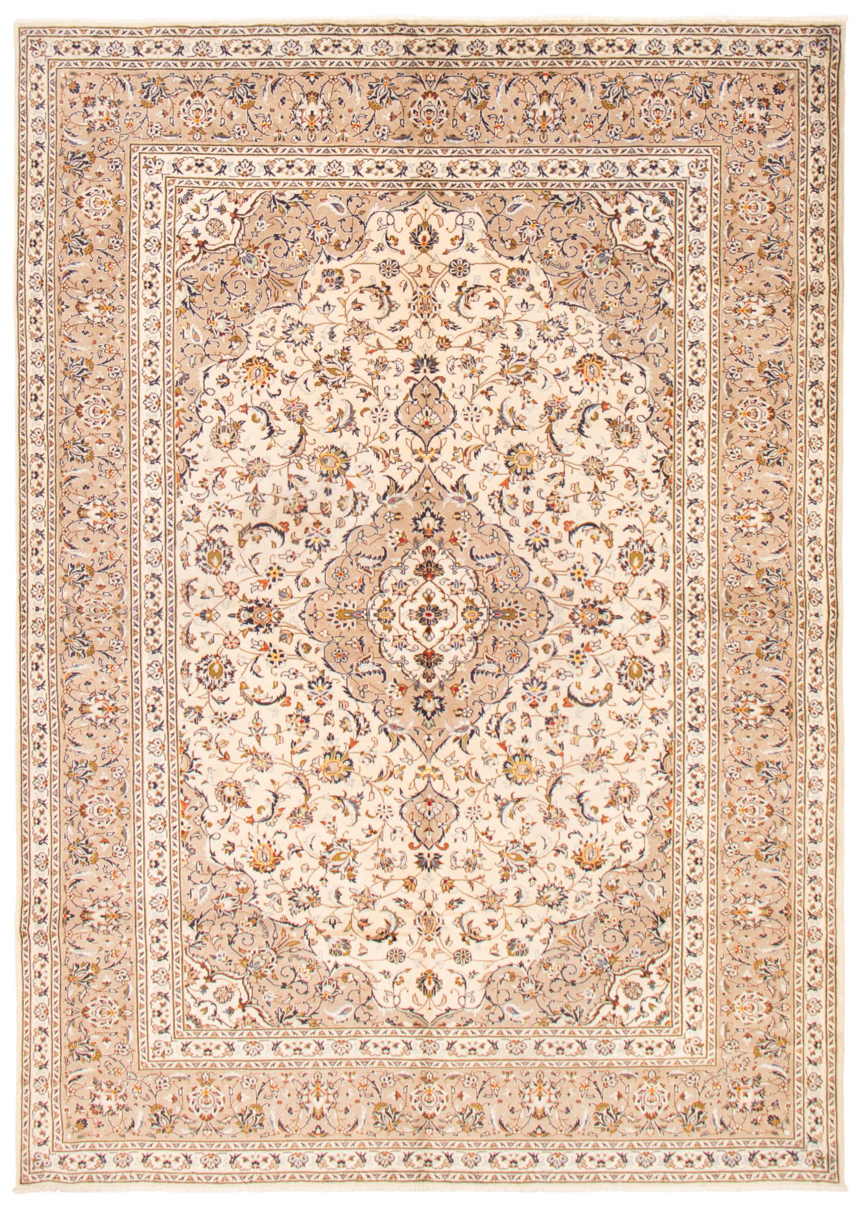 Persian Kashan 8'1" x 11'5" Hand-knotted Wool Rug 