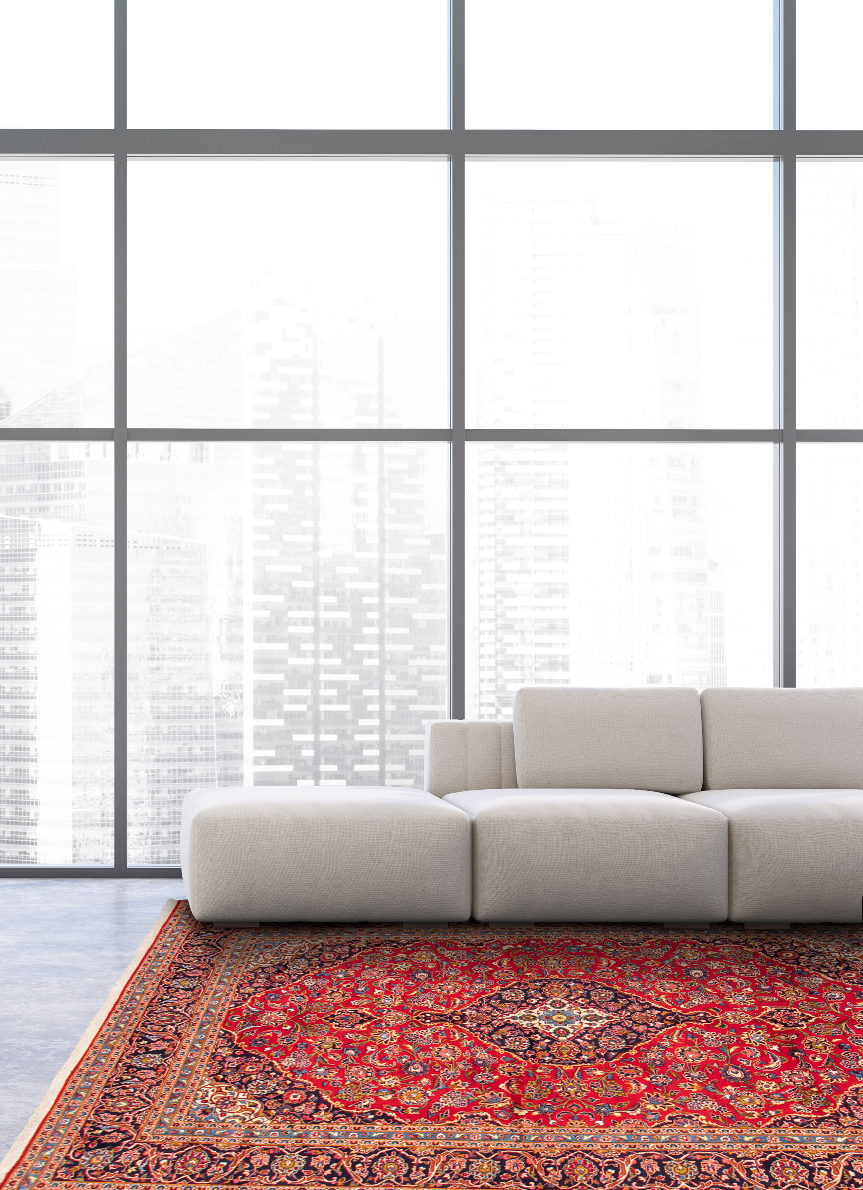 Persian Kashan 8'1" x 12'4" Hand-knotted Wool Rug 