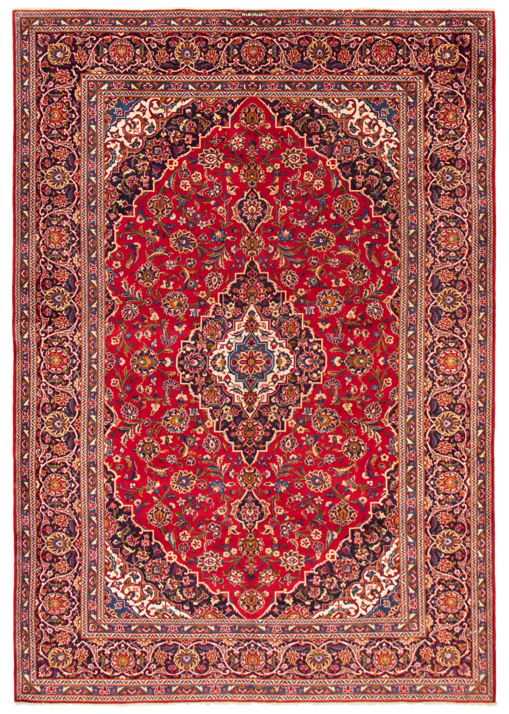 Persian Kashan 8'2" x 11'9" Hand-knotted Wool Rug 
