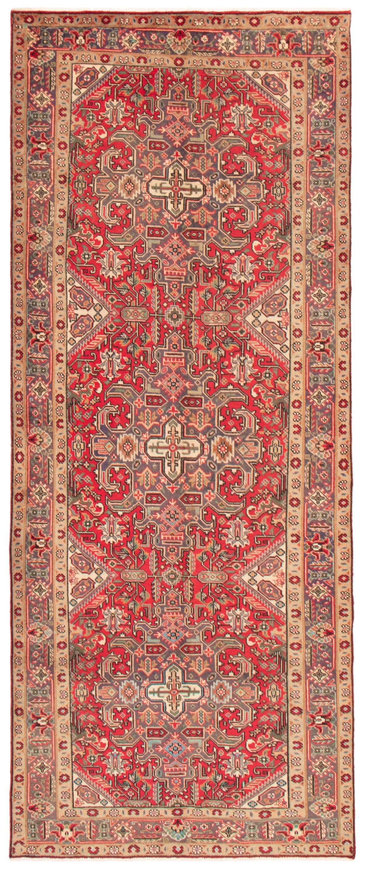Persian Tabriz 5'1" x 12'8" Hand-knotted Wool Rug 