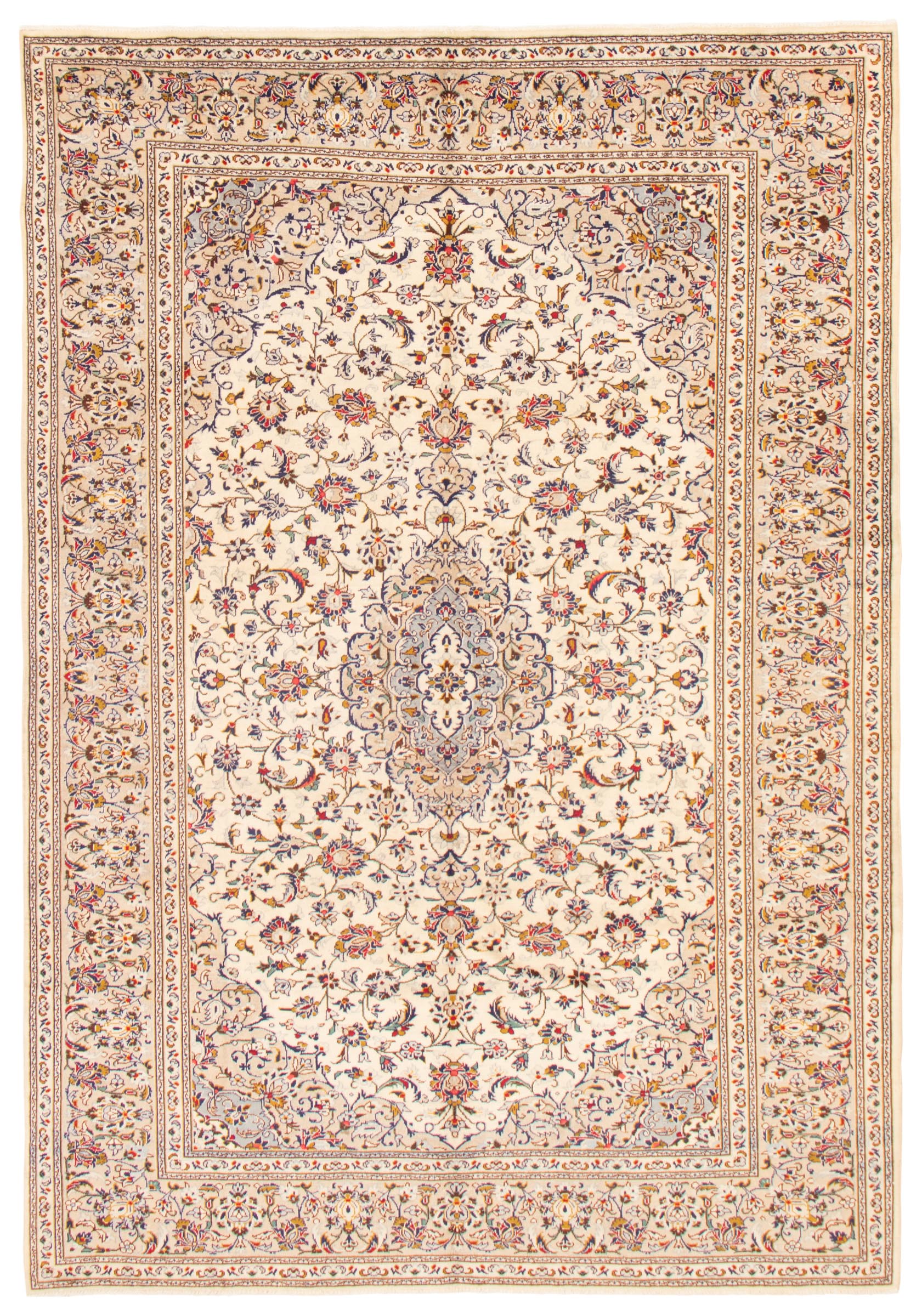 Persian Kashan 8'2" x 11'6" Hand-knotted Wool Rug 