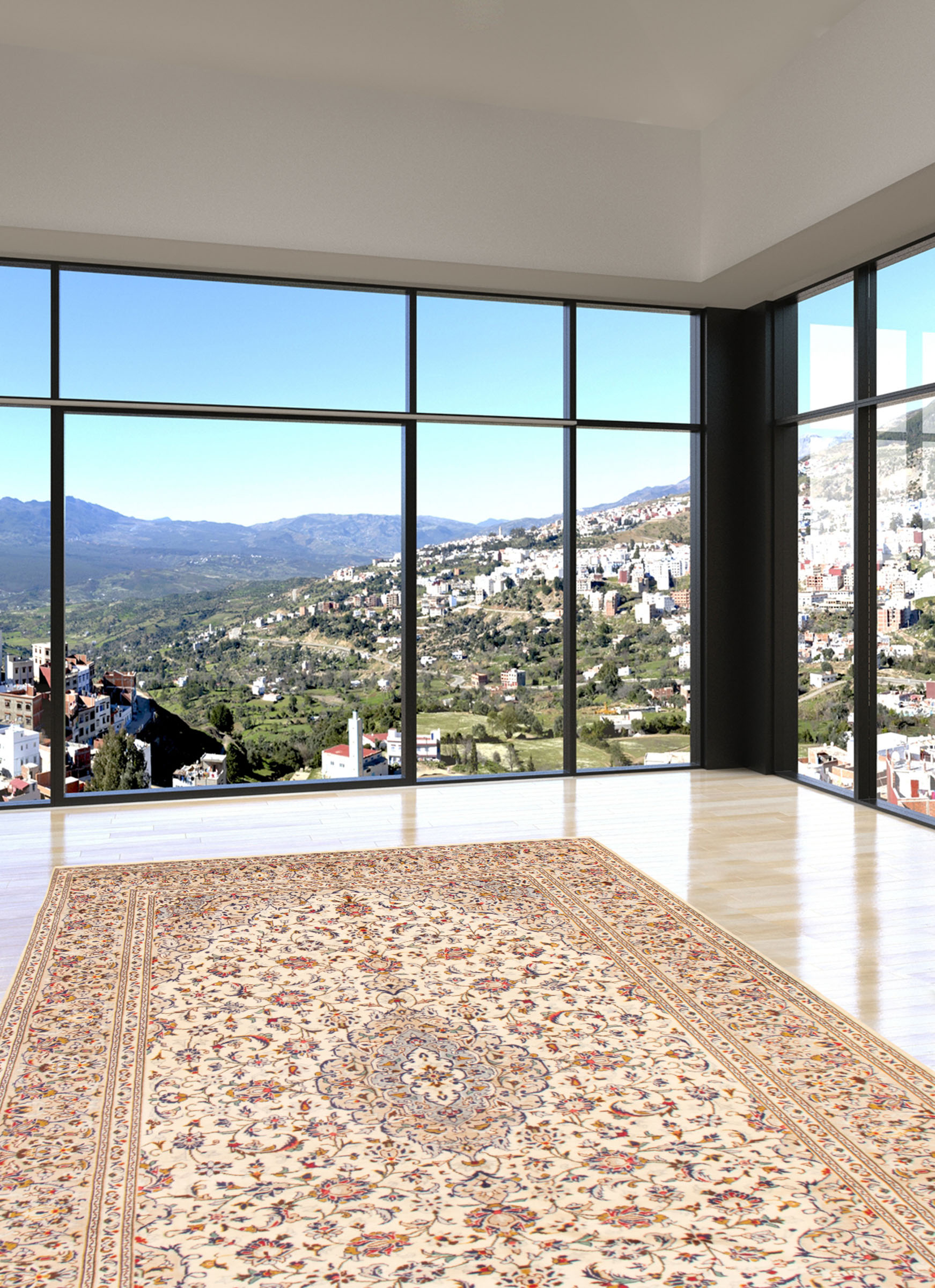 Persian Kashan 8'2" x 11'6" Hand-knotted Wool Rug 
