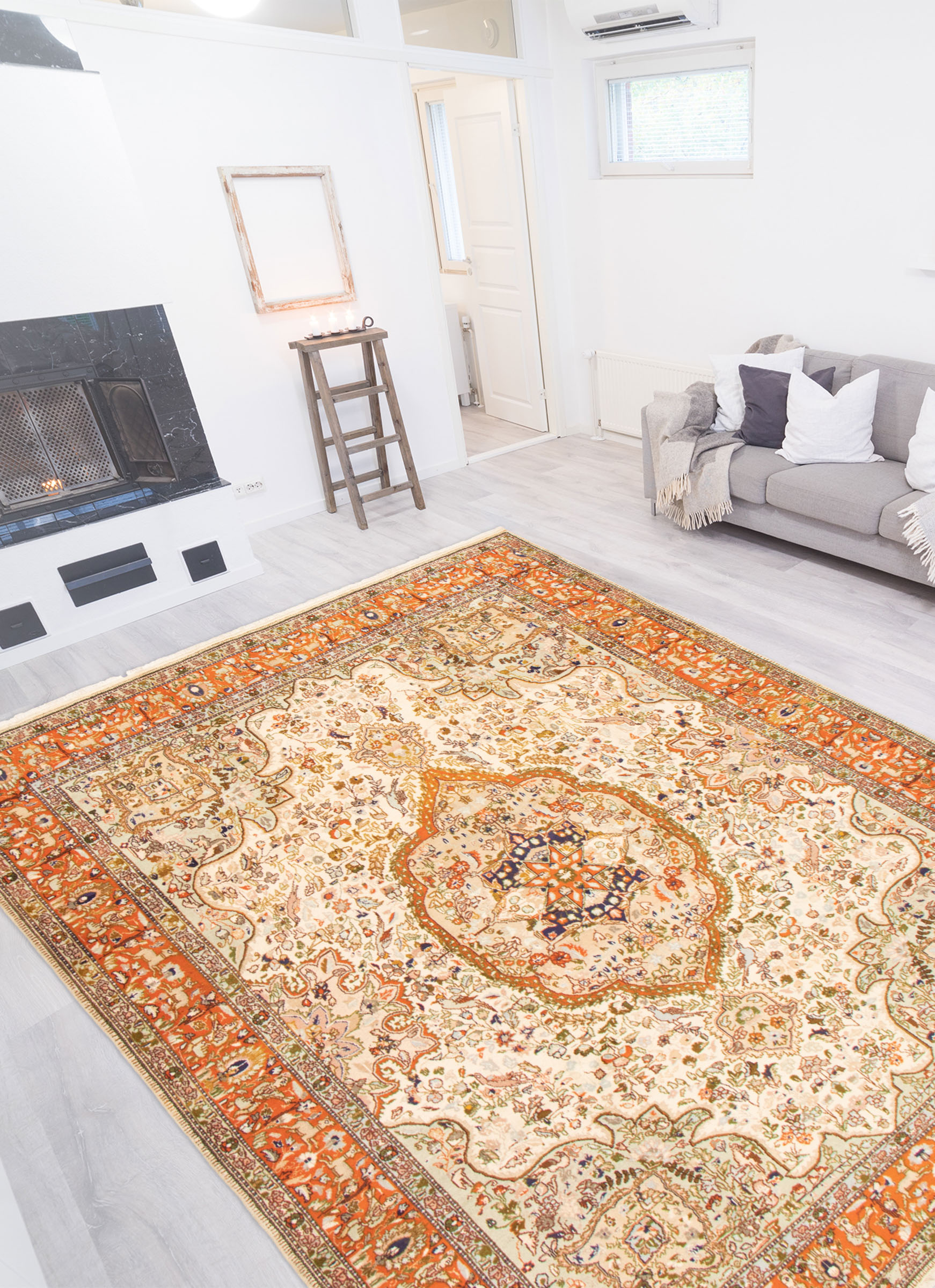 Persian Tabriz Tabatabai 9'2" x 12'2" Hand-knotted Wool Rug 