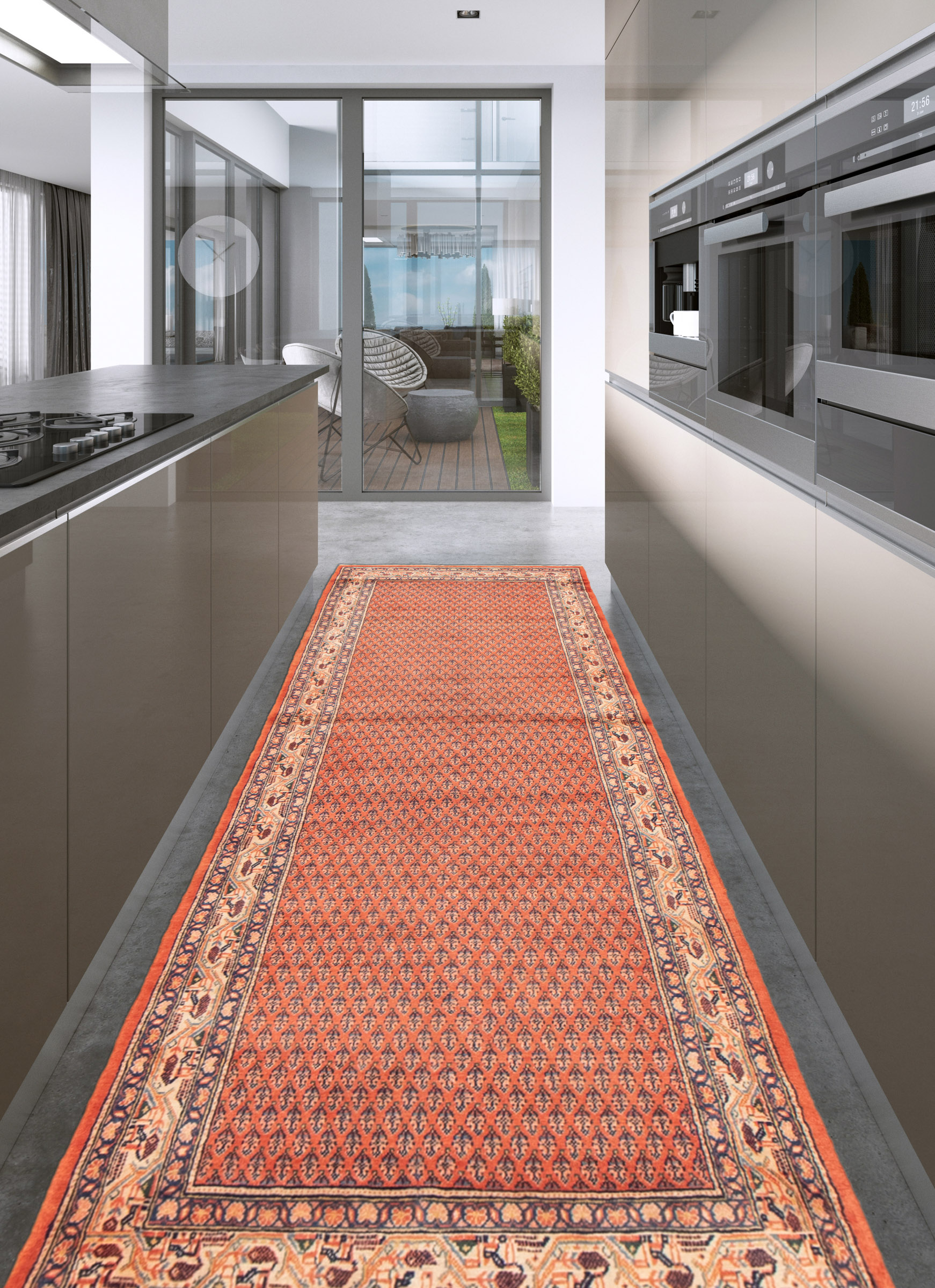 Tapis arak 3'3" x 10'2" en laine