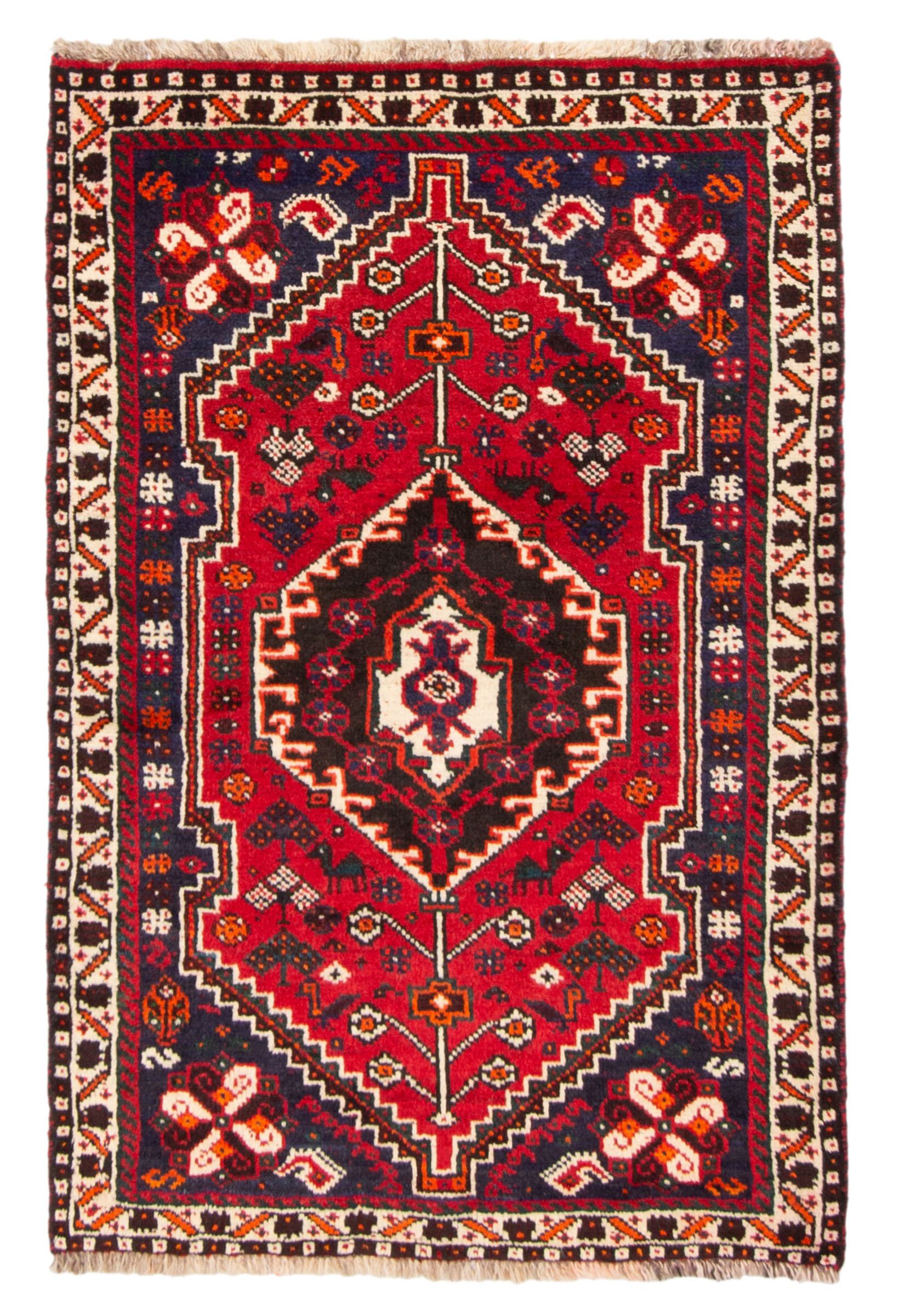 ラグ・カーペット Qashqai shiraz rug Persian Shiraz Qashqai 2'4