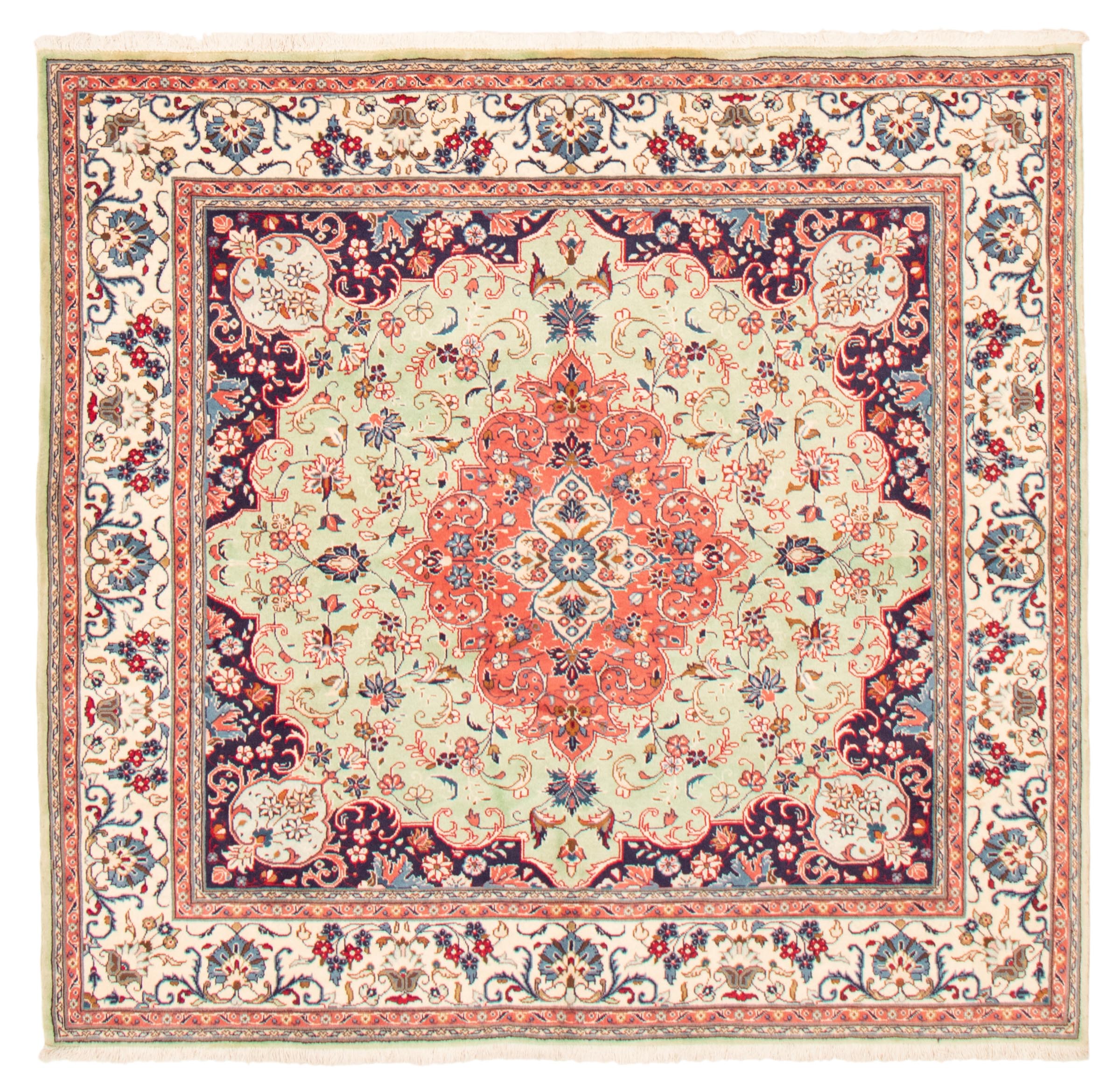 Persian Sarough 6'7" x 6'9" Hand-knotted Wool Rug 