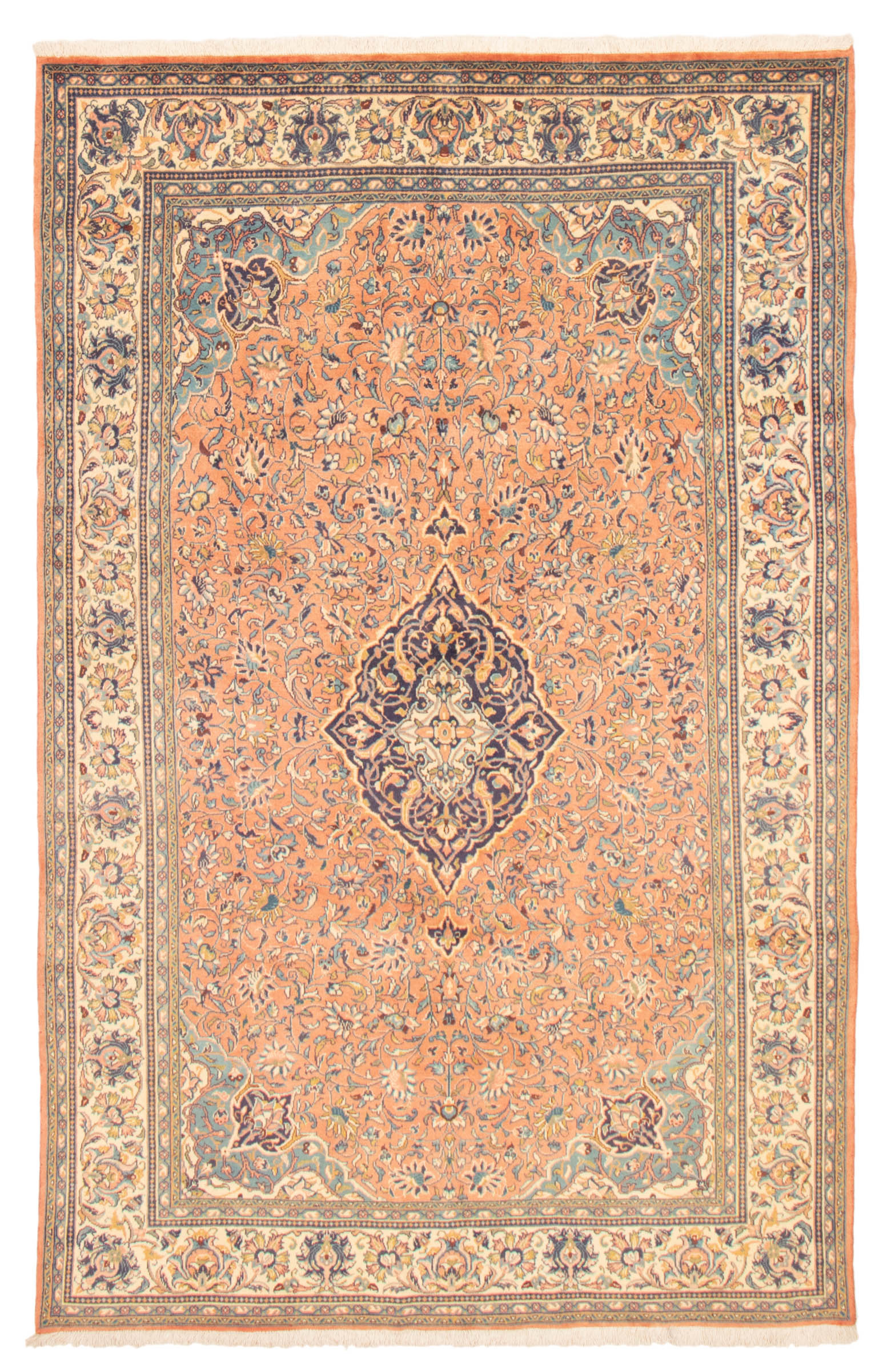 Persian Sarough 6'3" x 9'9" Hand-knotted Wool Rug 
