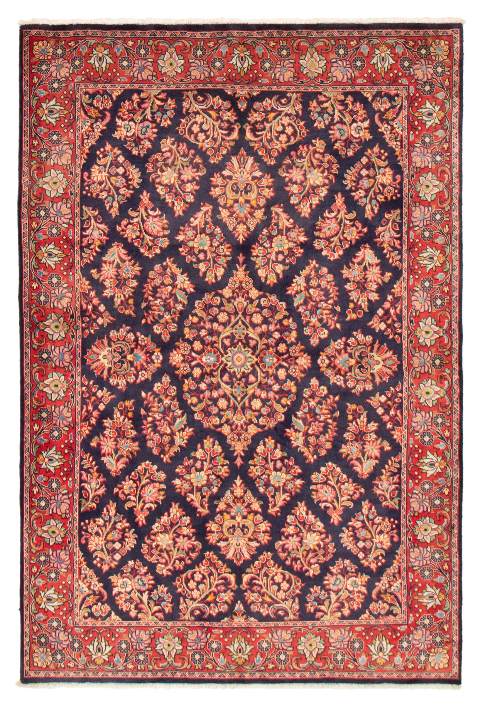 Persian Sarough 5'5" x 8'0" Hand-knotted Wool Rug 