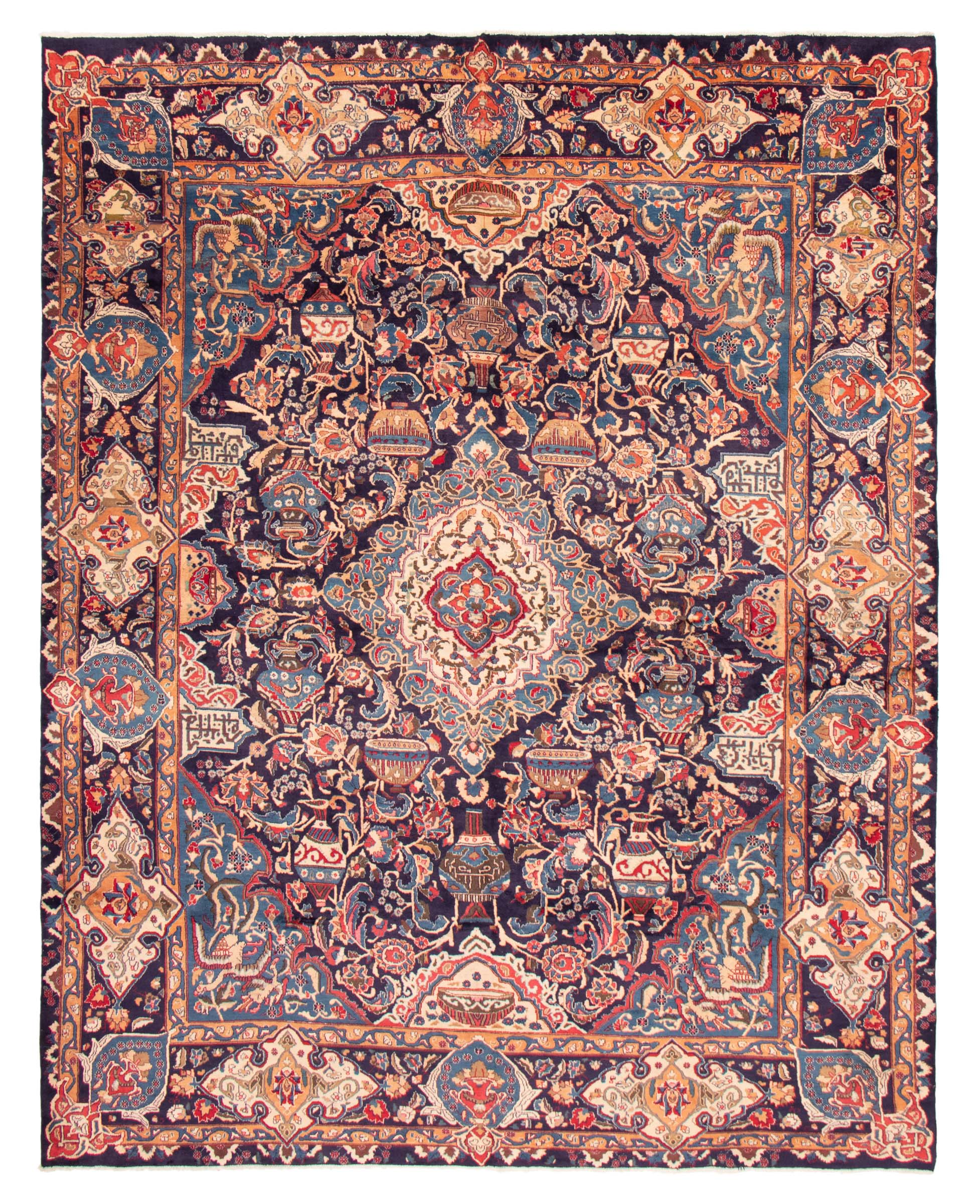 Persian Kashmar 9'7" x 12'1" Hand-knotted Wool Rug 