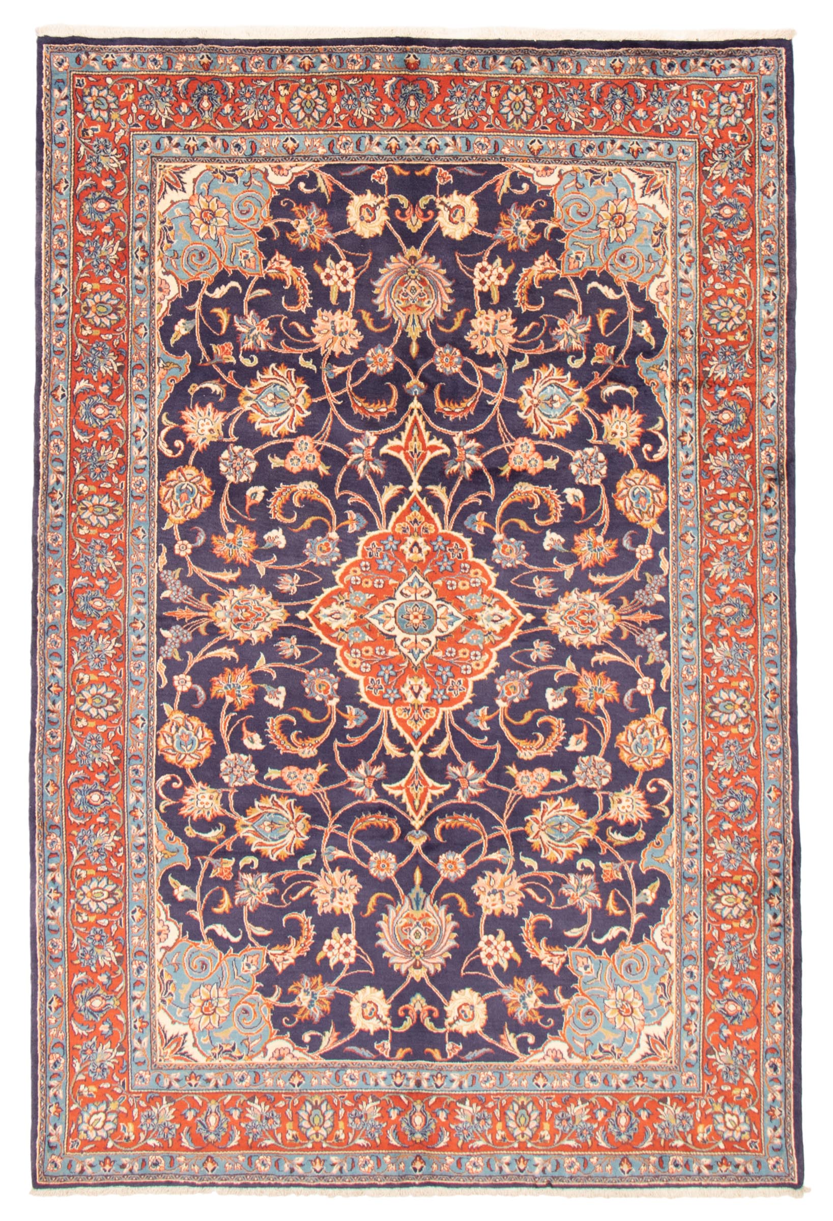 Persian Sarough 6'7" x 10'0" Hand-knotted Wool Rug 