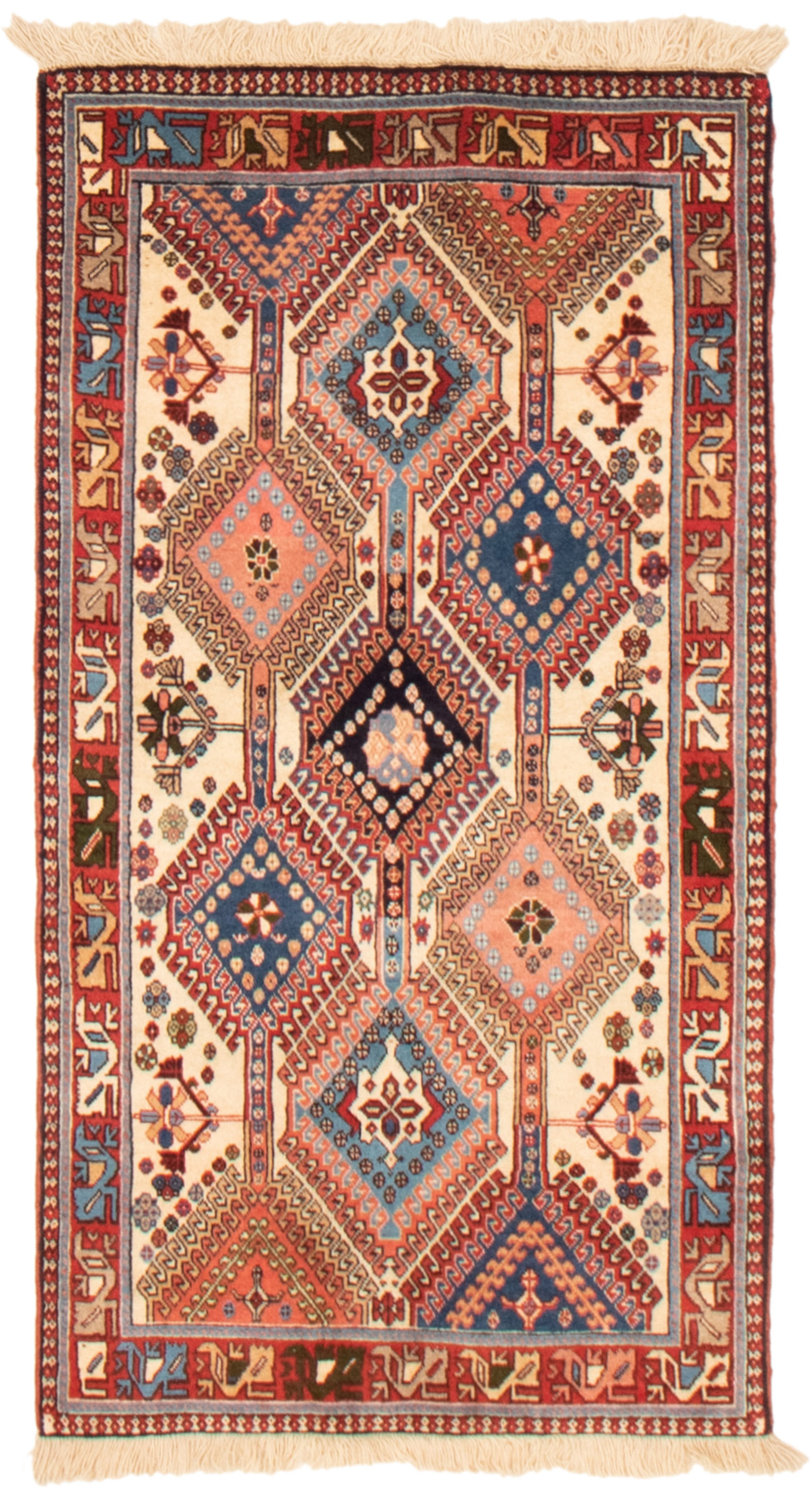 Persian Yalameh 2'9" x 5'2" Hand-knotted Wool Rug 