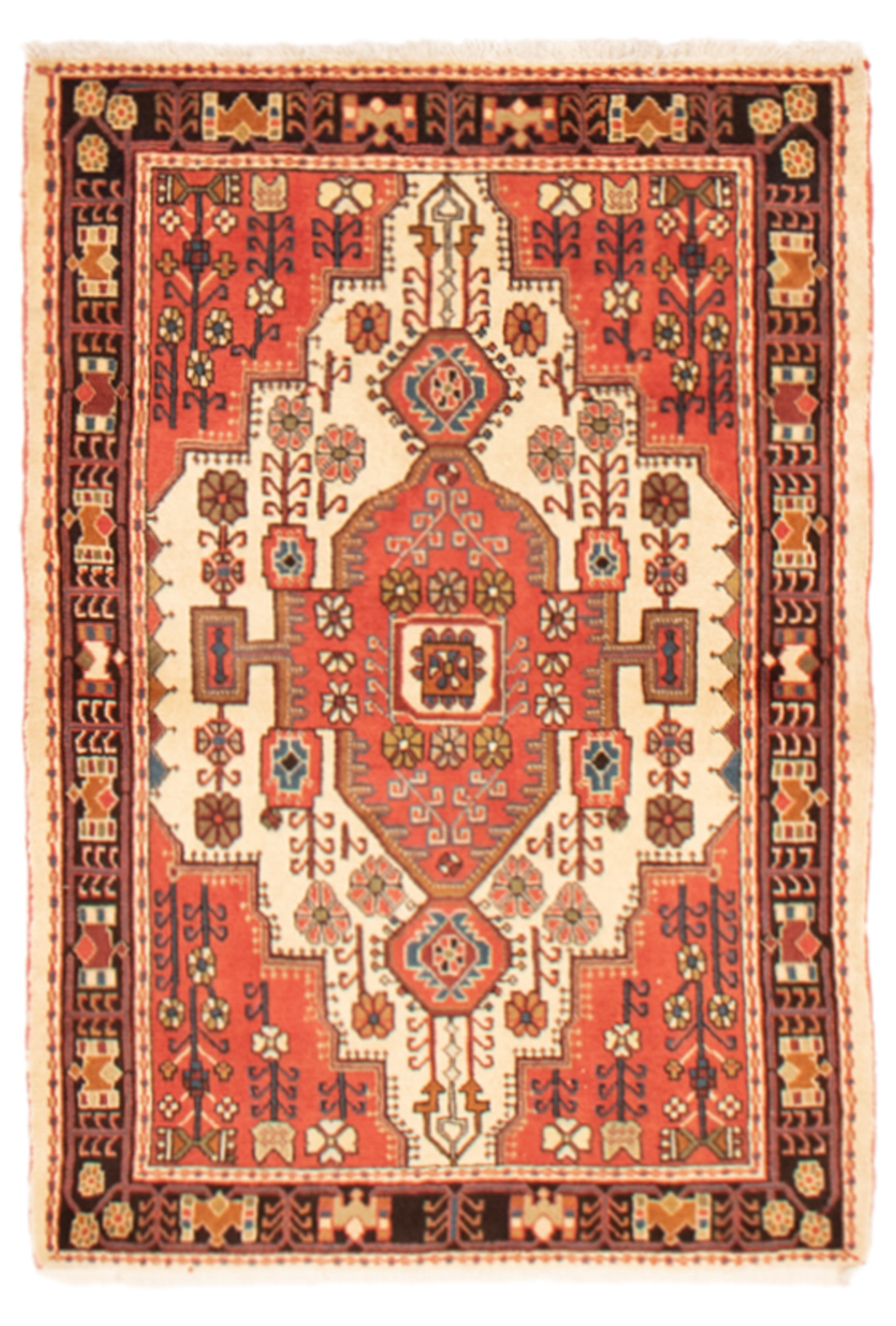 Tapis nahavand 3'5" x 4'10" en laine