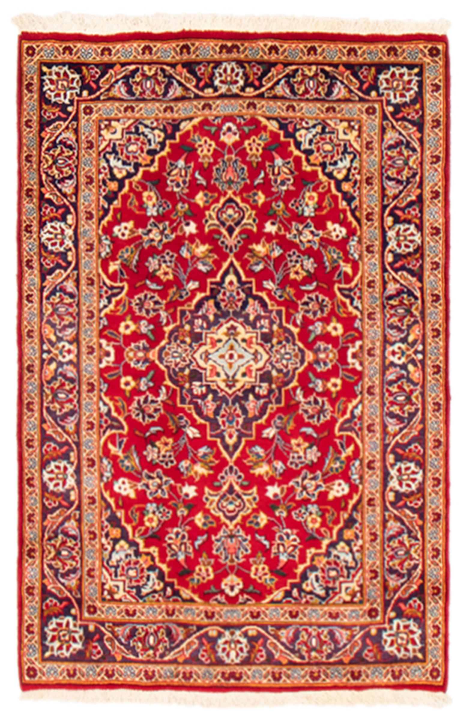 Persian Kashan 3'3" x 5'2" Hand-knotted Wool Rug 