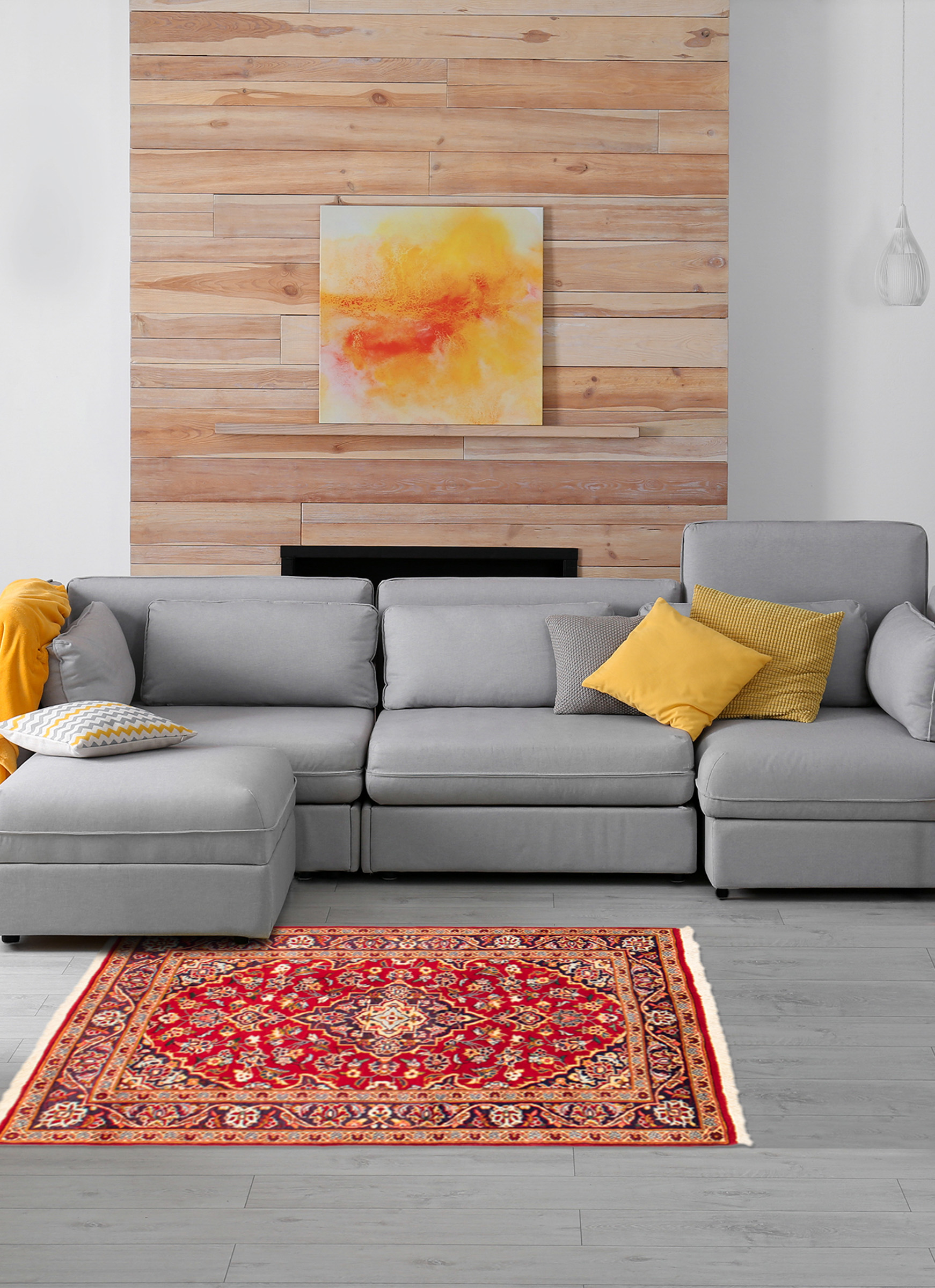 Persian Kashan 3'3" x 5'2" Hand-knotted Wool Rug 