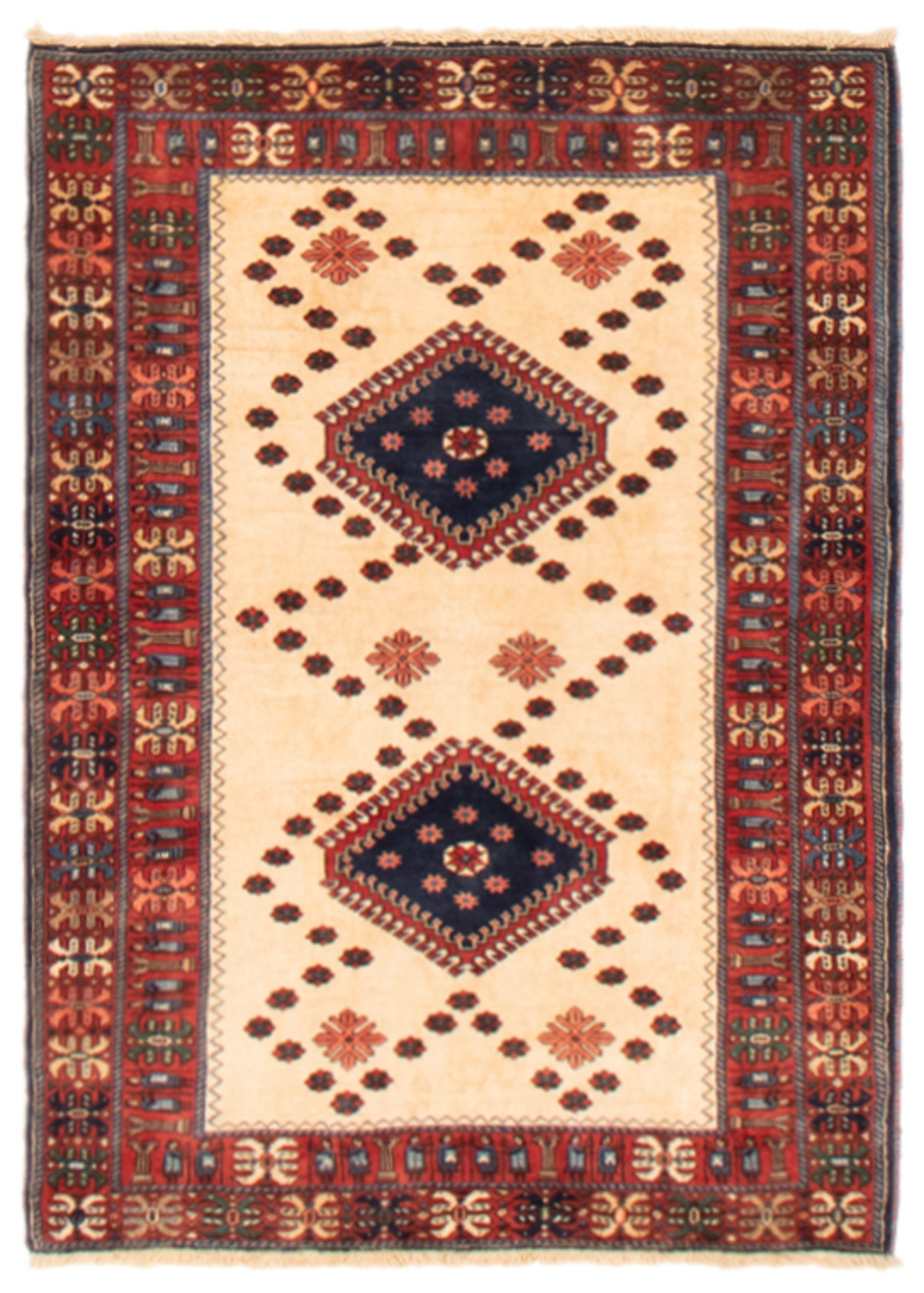 Persian Yalameh 3'7" x 5'1" Hand-knotted Wool Rug 
