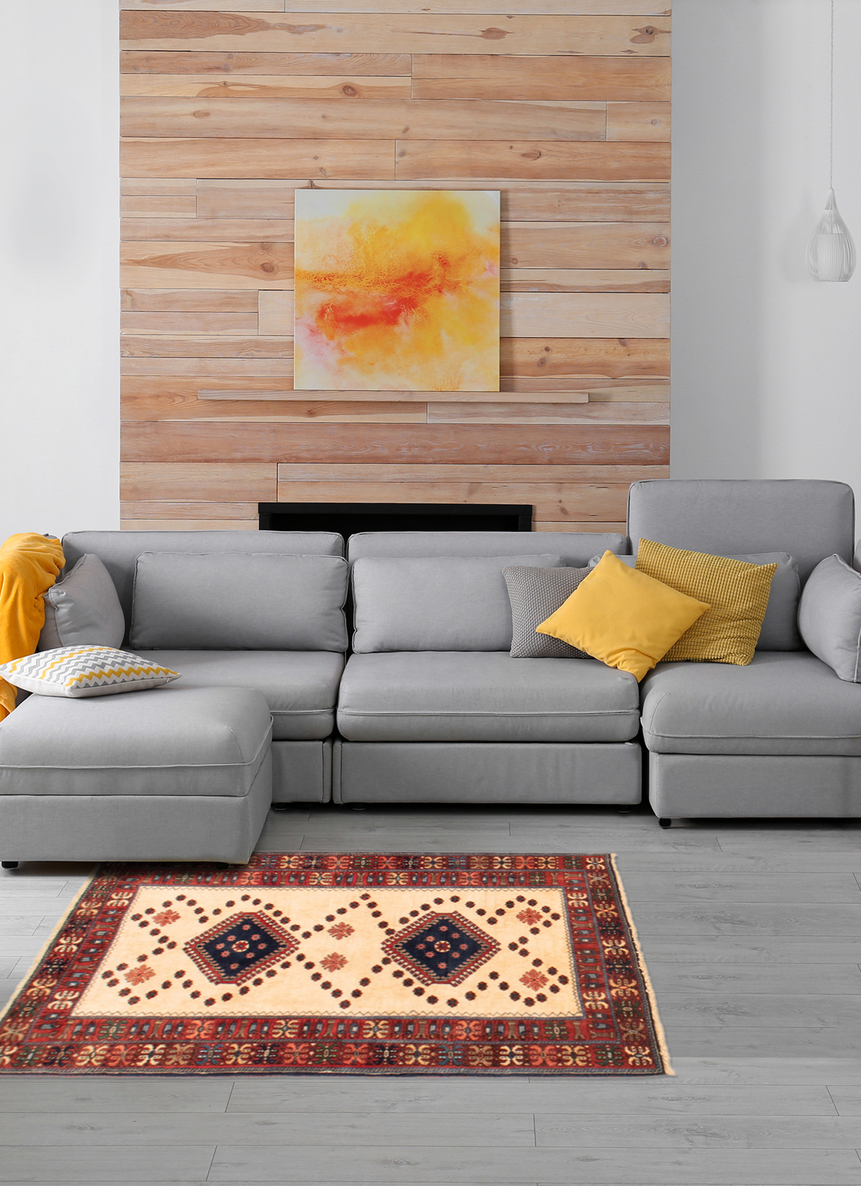 Persian Yalameh 3'7" x 5'1" Hand-knotted Wool Rug 