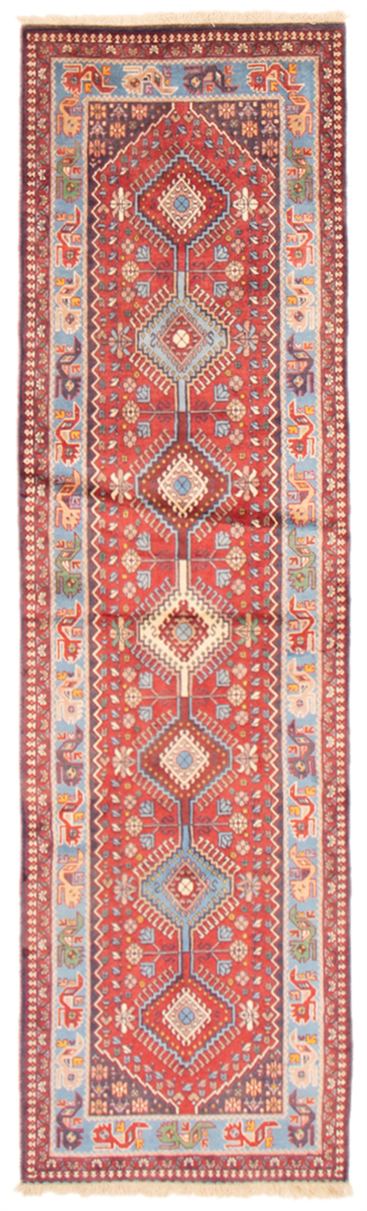 Persian Yalameh 2'8" x 9'5" Hand-knotted Wool Rug 