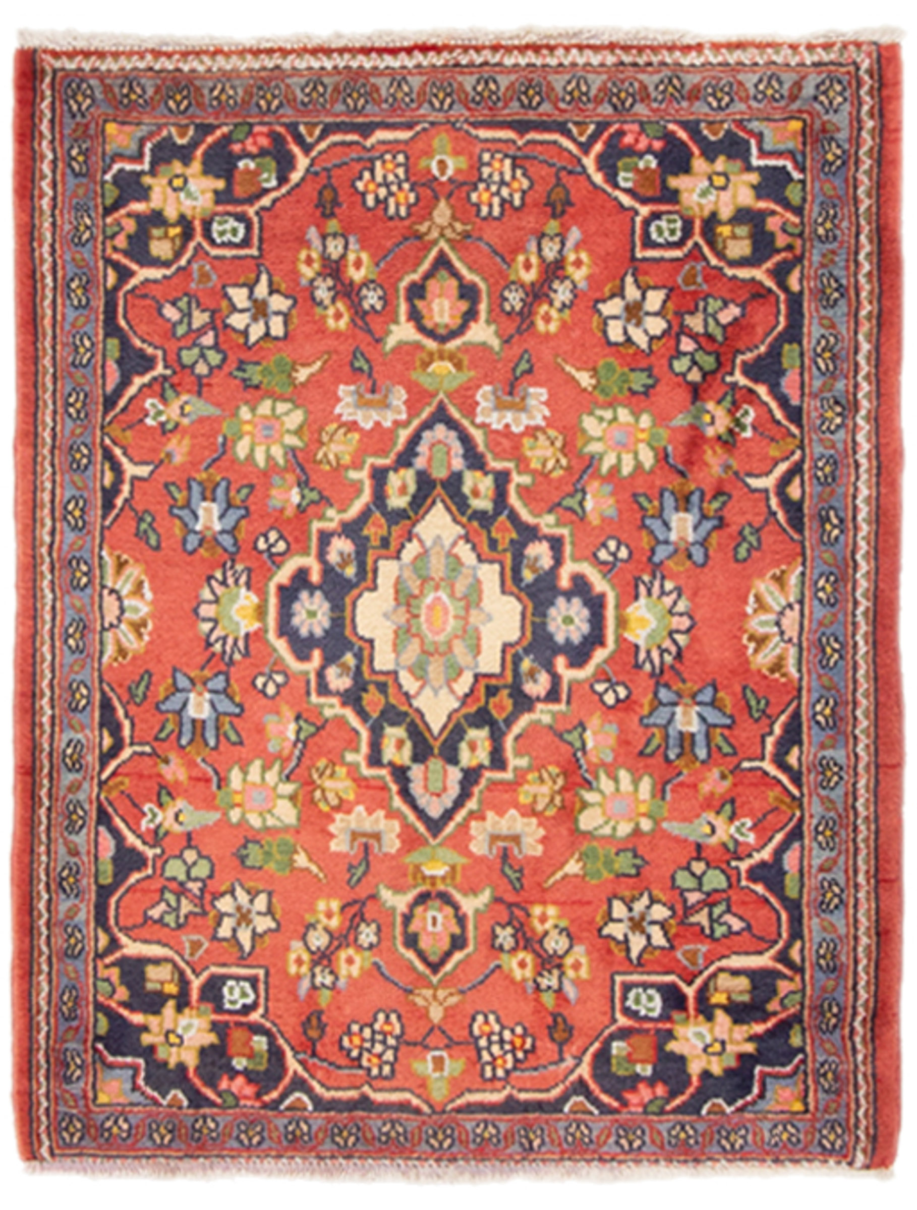 Persian Kashan 2'1" x 2'8" Hand-knotted Wool Rug 