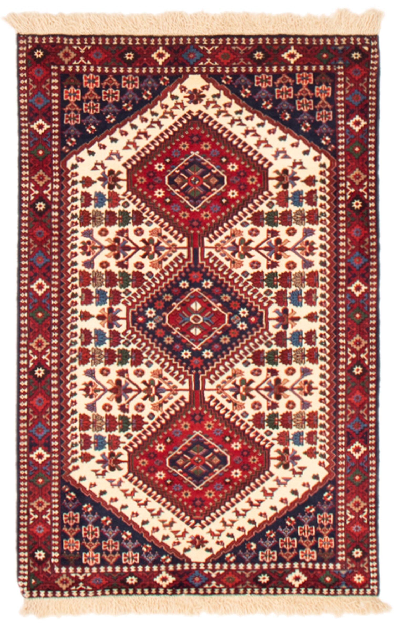Persian Yalameh 3'3" x 5'2" Hand-knotted Wool Rug 