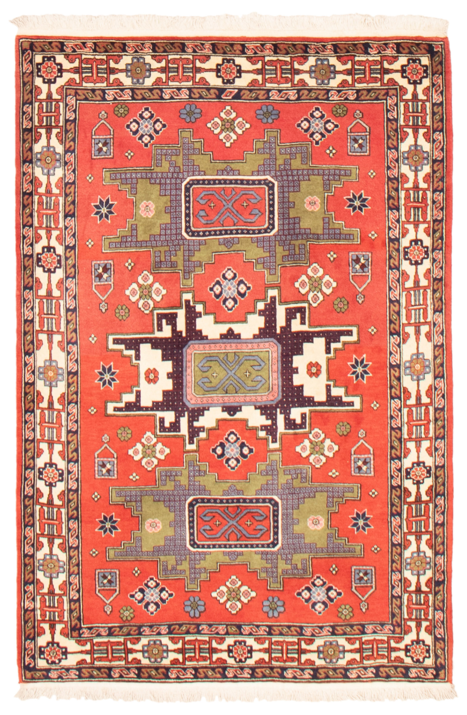 Persian Ardabil 3'6" x 5'3" Hand-knotted Wool Rug 