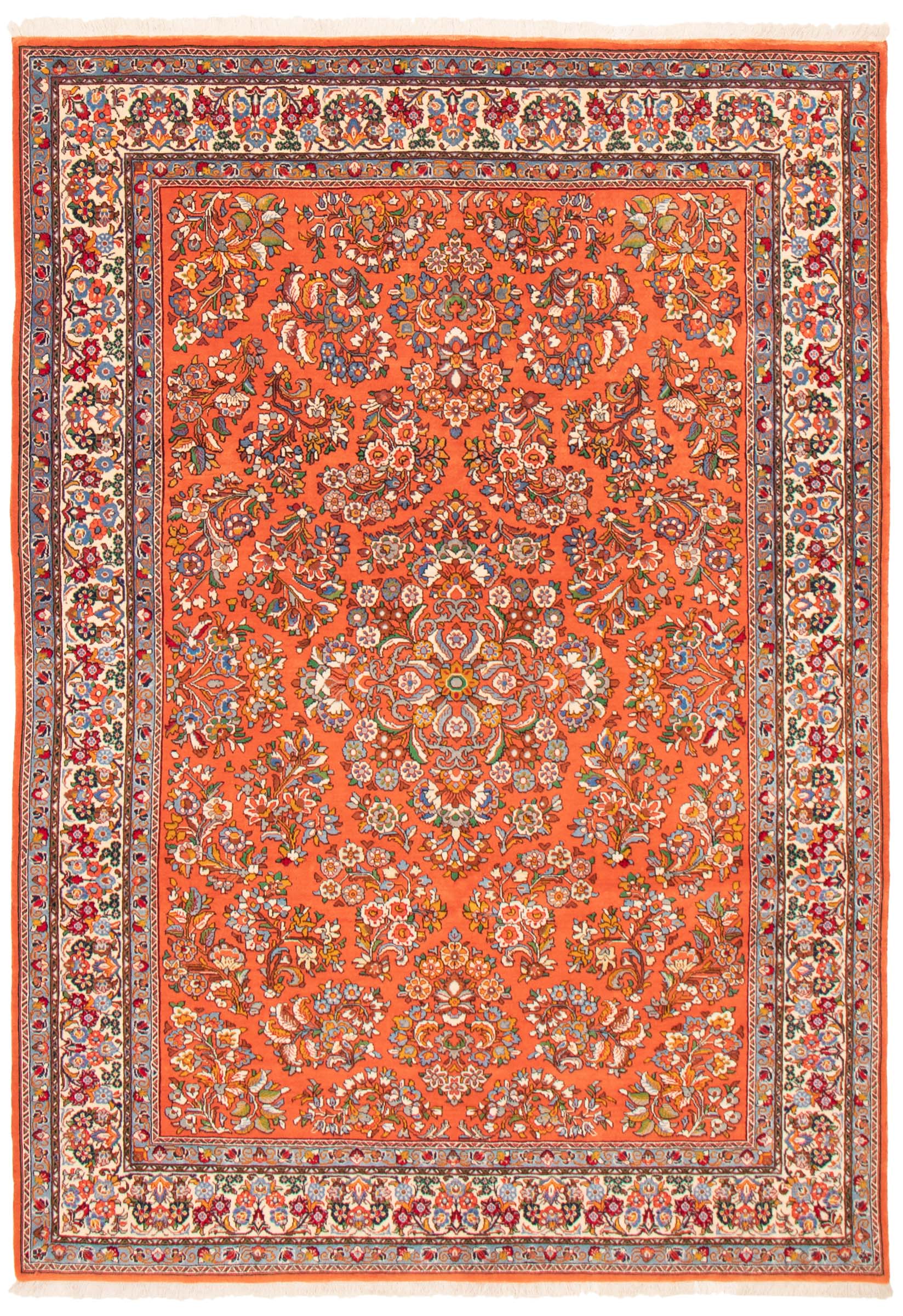 Persian Sarough 6'6" x 9'8" Hand-knotted Wool Rug 