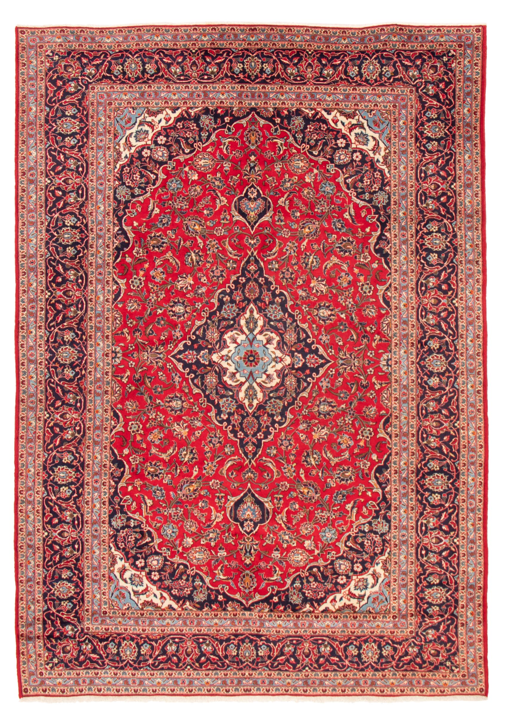 Persian Kashan 8'0" x 11'9" Hand-knotted Wool Rug 