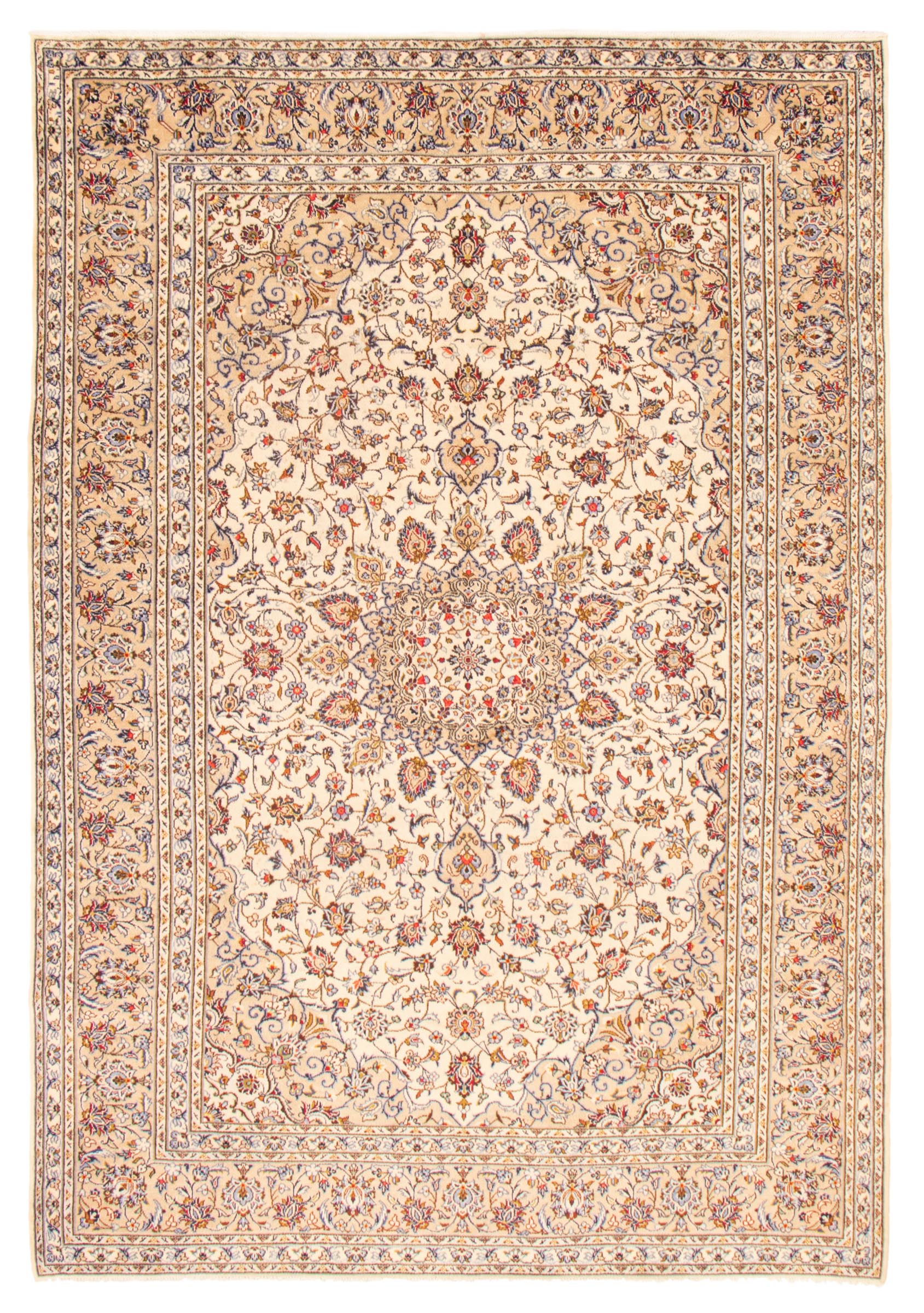 Persian Kashan 7'11" x 11'10" Hand-knotted Wool Rug 